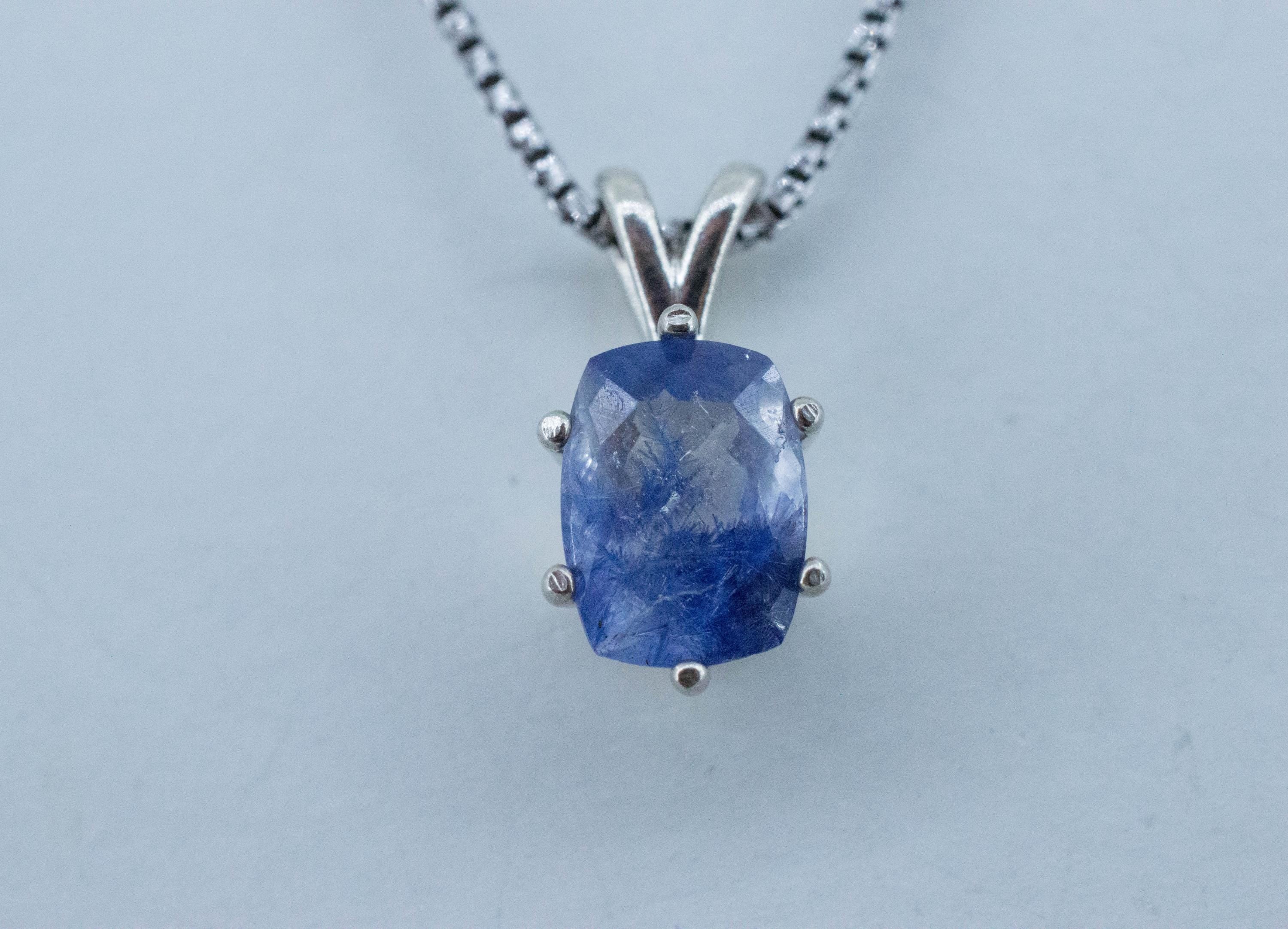 Dumortierite Quartz Pendant; Natural Untreated Brazil Dumortierite; 2.005cts