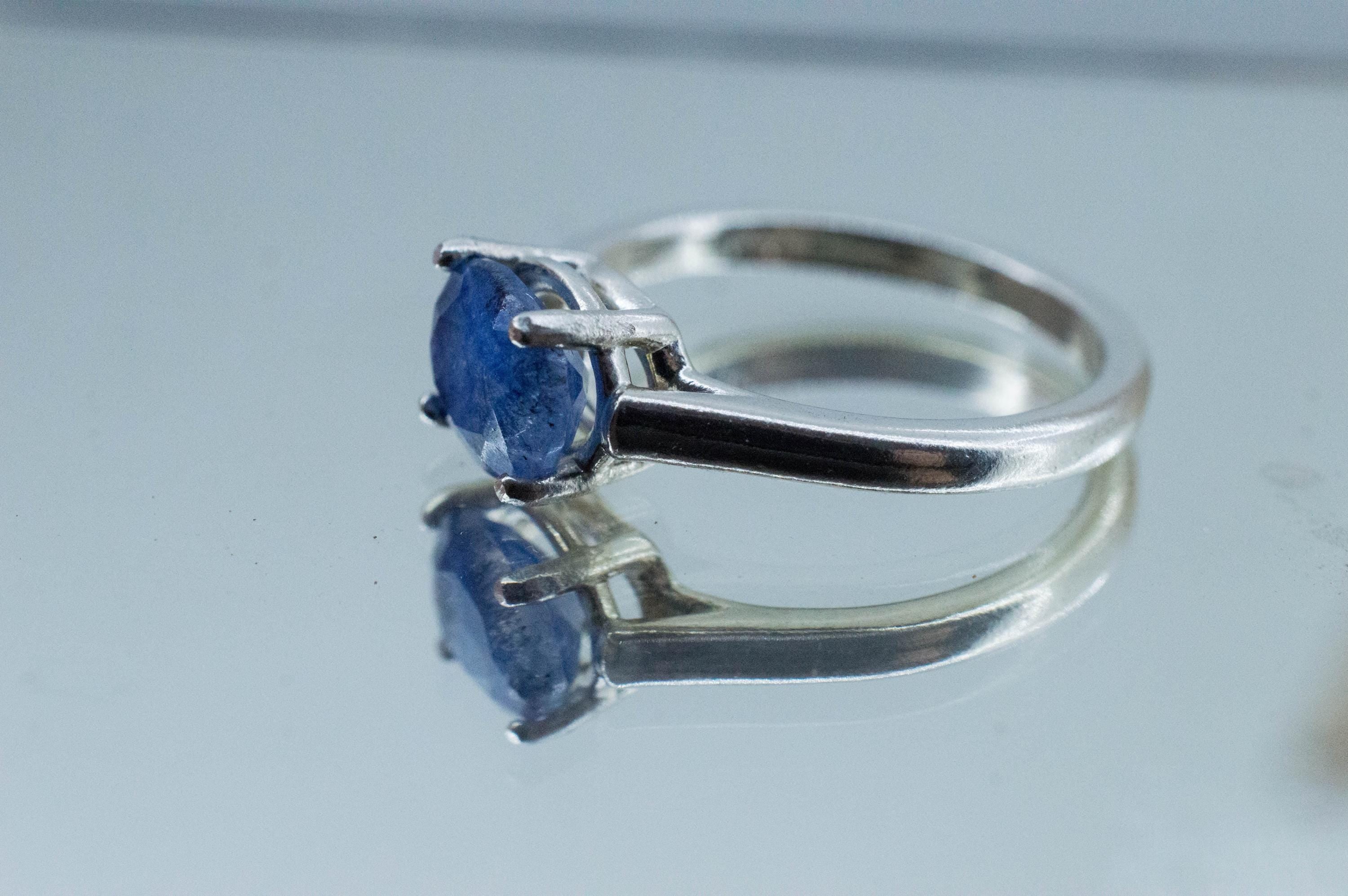 Dumortierite Quartz Ring; Natural Untreated Brazil Dumortierite; 1.375cts