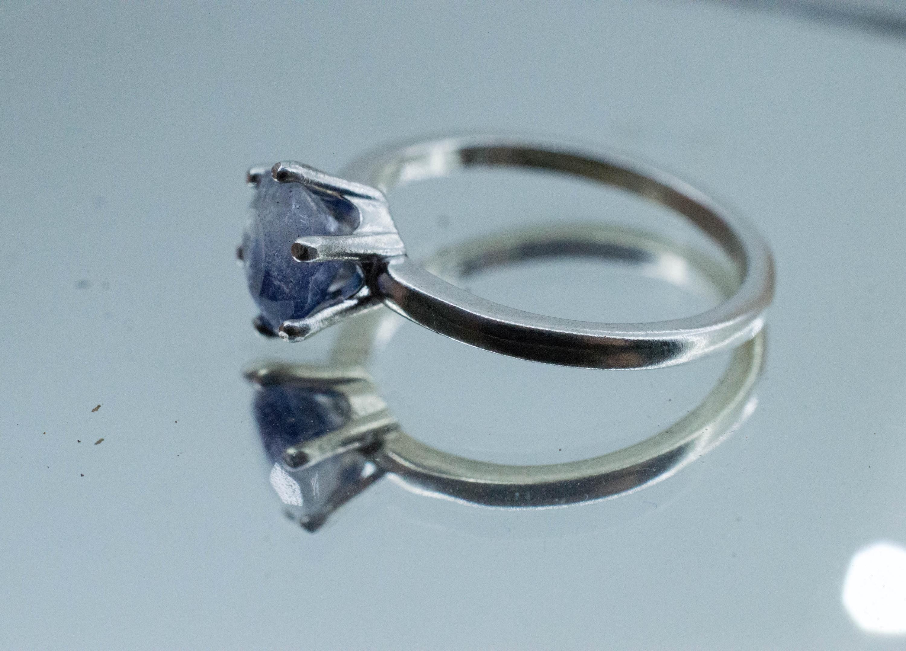 Dumortierite Quartz Ring; Natural Untreated Brazil Dumortierite; 1.425cts