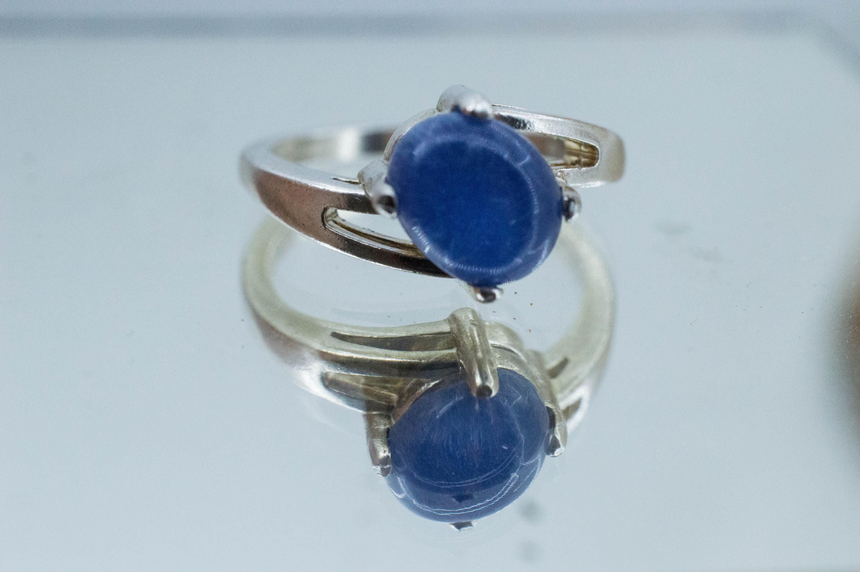 Dumortierite Quartz Ring; Natural Untreated Brazil Dumortierite; 2.520cts