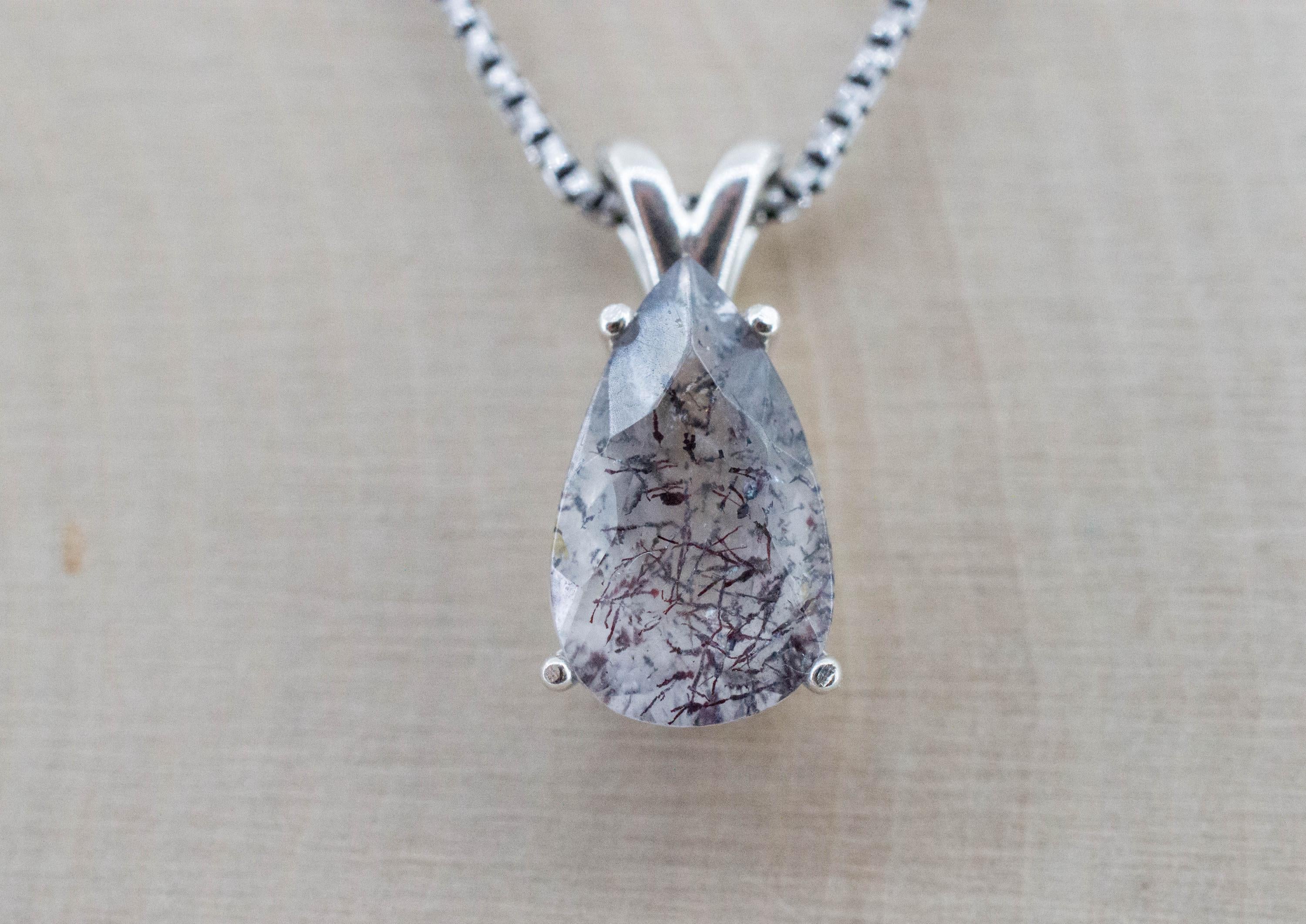 Lepidocrocite Pendant; Natural Untreated Brazil Lepidocrocite Quartz; 3.545cts