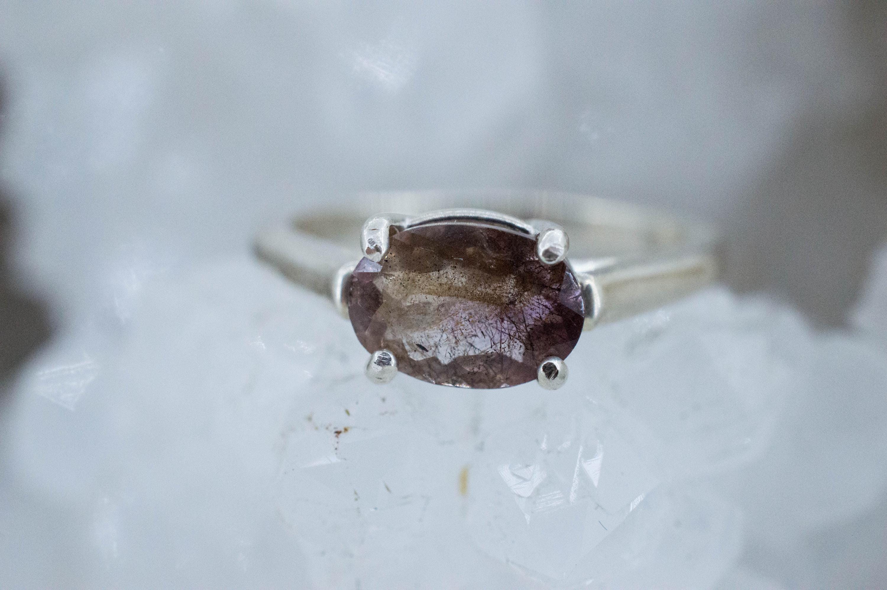 Super Seven Quartz Ring; Natural Untreated Brazil Quartz; 1.295cts