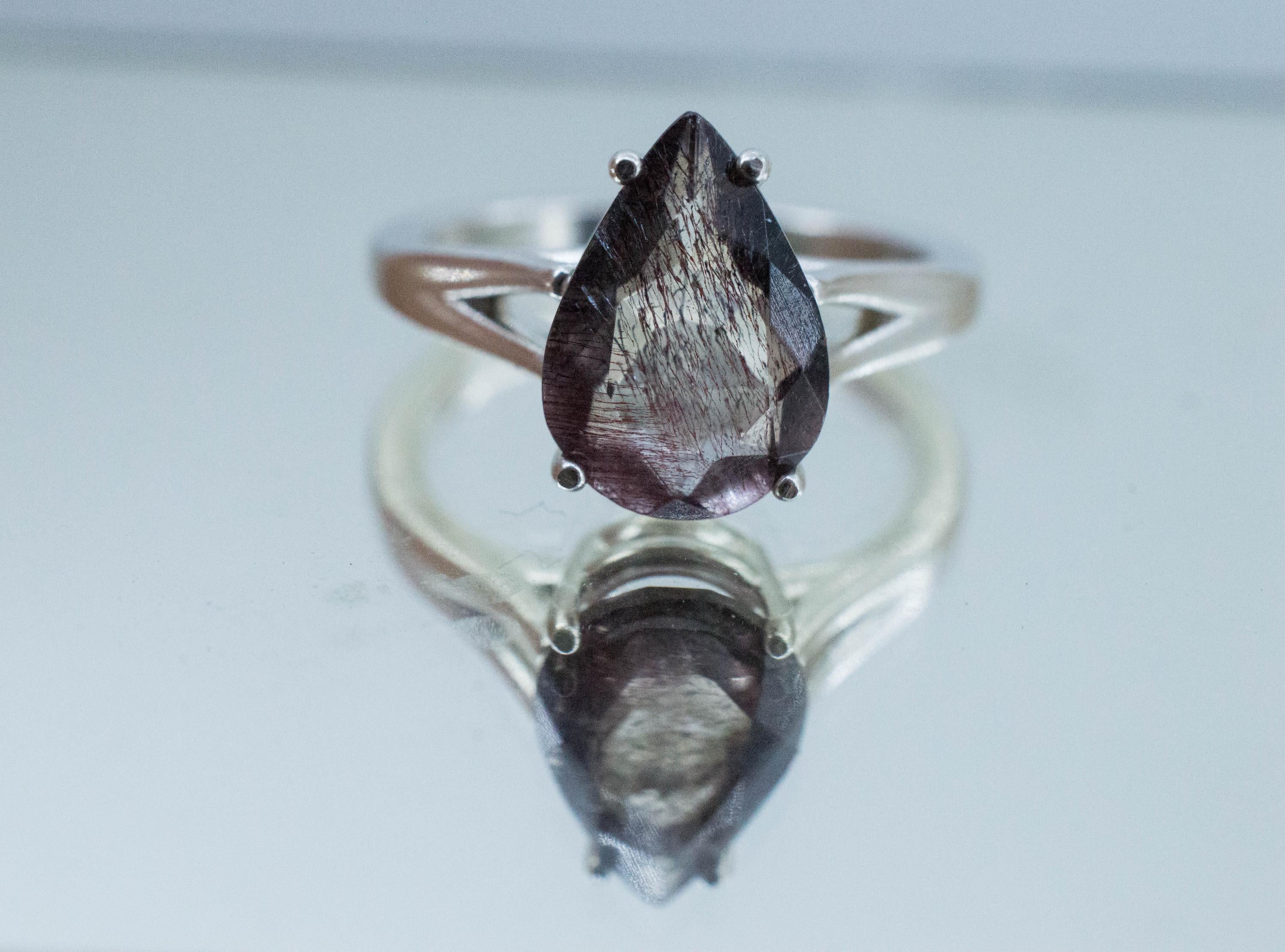 Super Seven Quartz Ring; Natural Untreated Brazil Quartz; 2.700cts