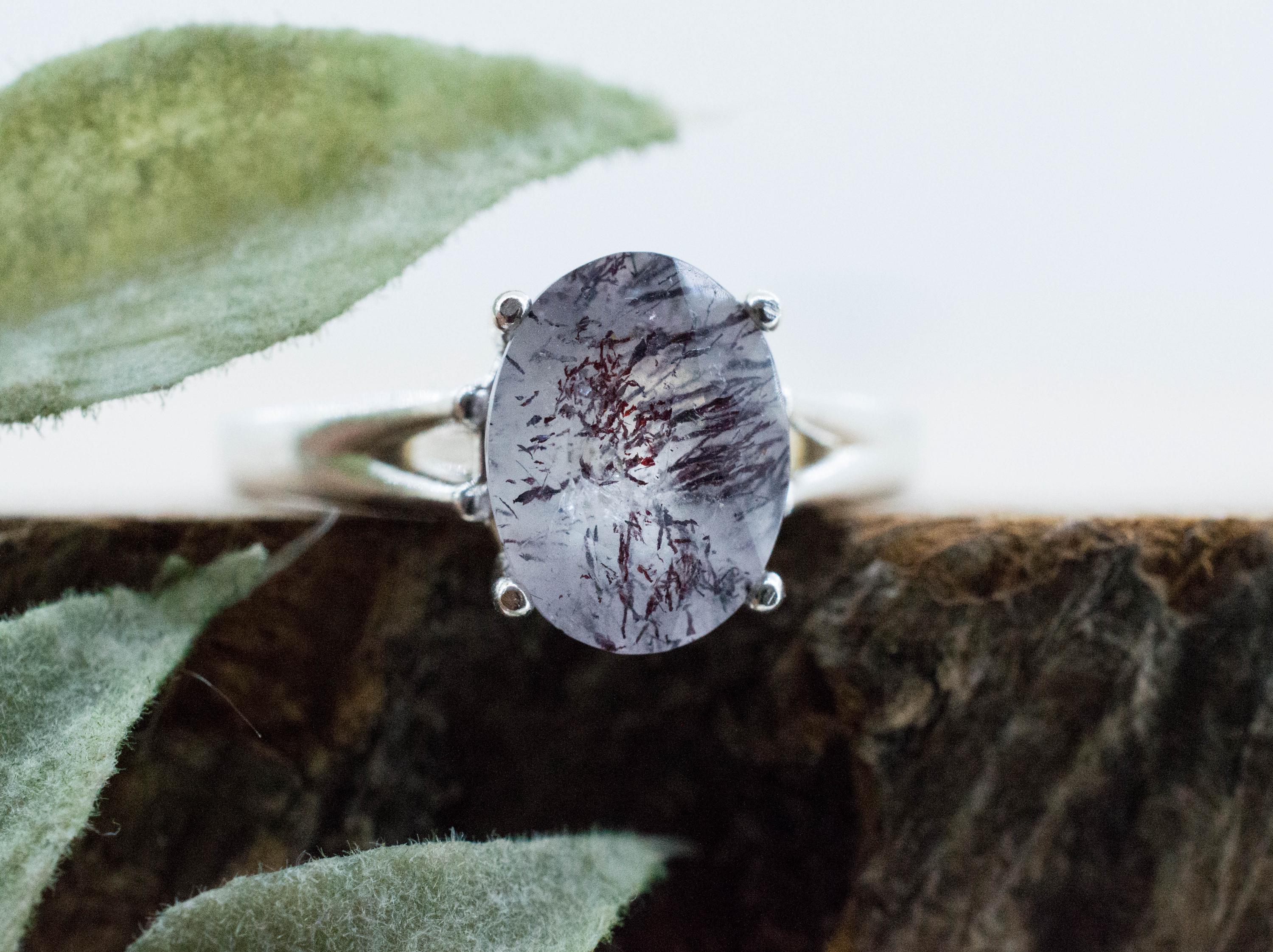 Lepidocrocite Quartz Ring; Natural Untreated Brazil Included Quartz; 2.740cts