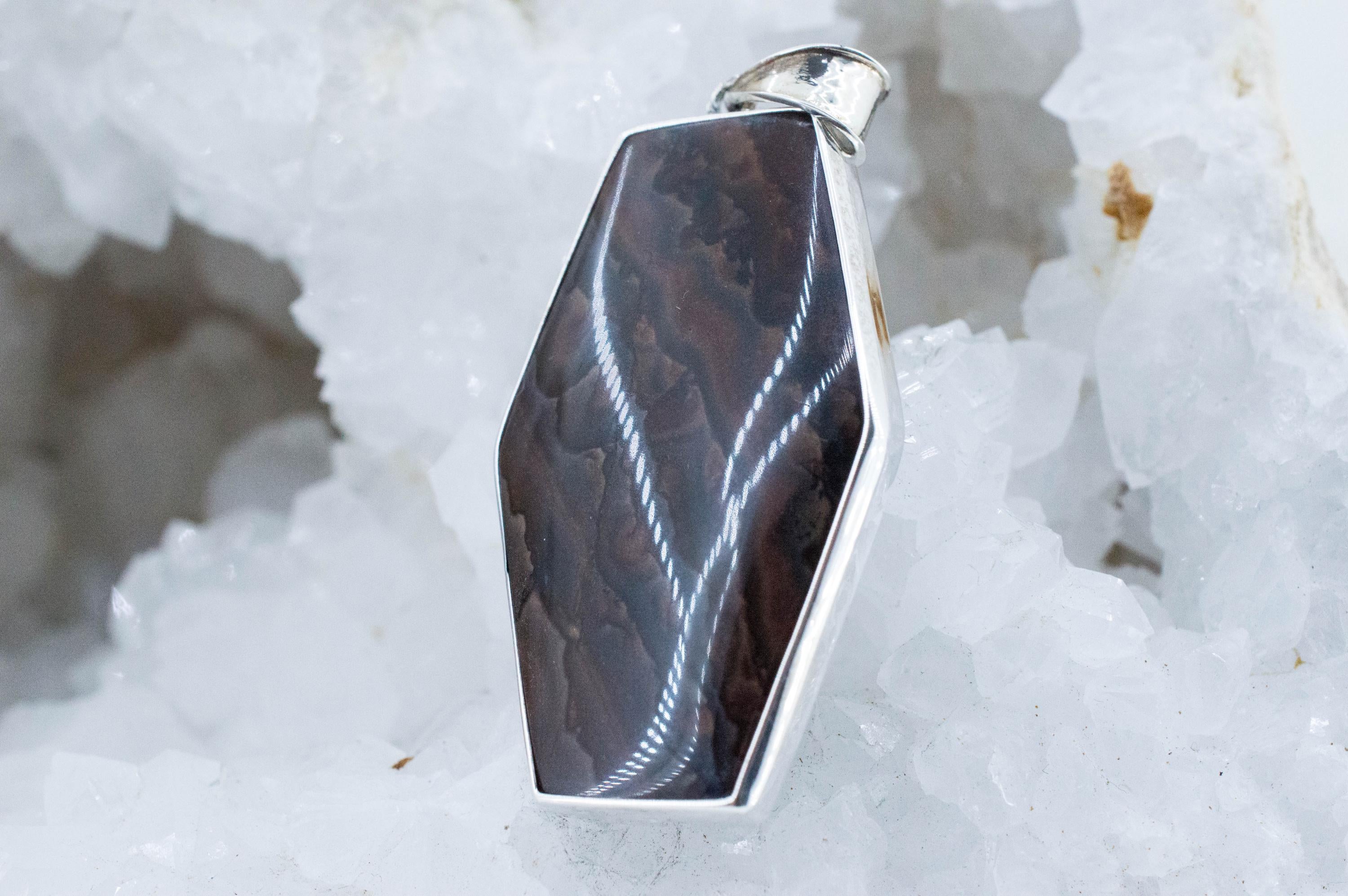 Deschutes Jasper Pendant; Natural Untreated Oregon Picture Jasper