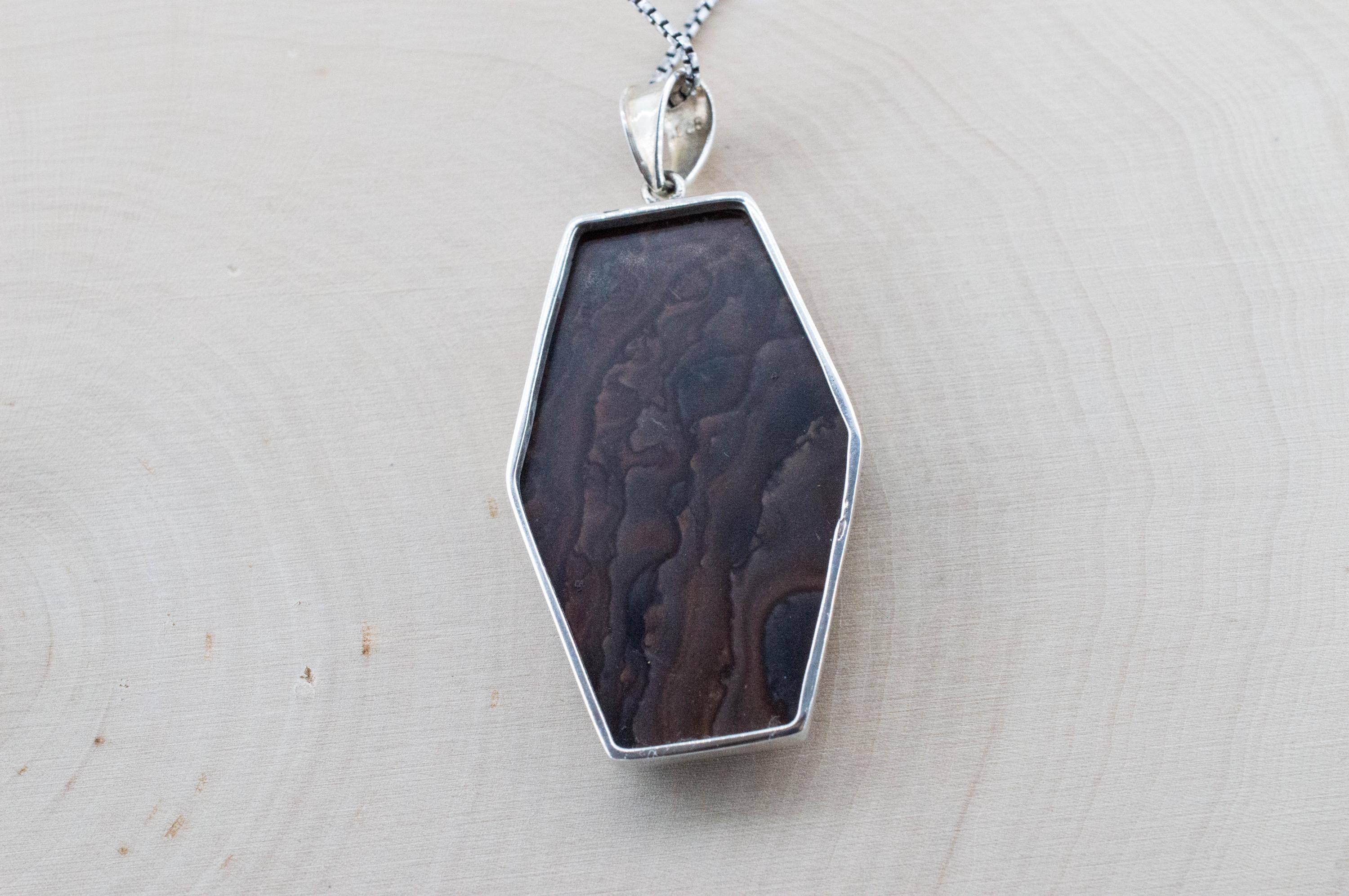 Deschutes Jasper Pendant; Natural Untreated Oregon Picture Jasper