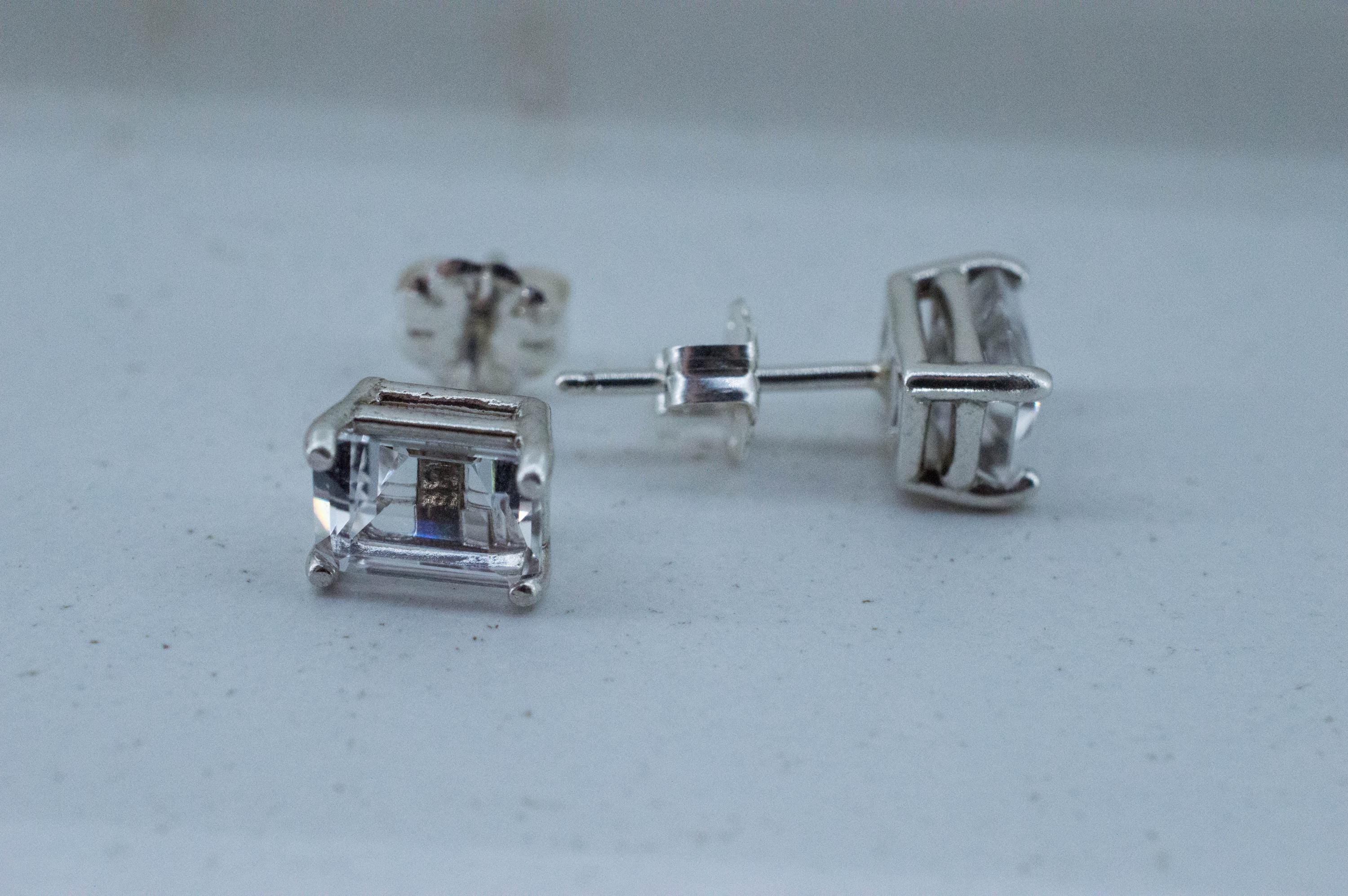 Quartz Earrings, Natural Untreated Tanzania Mondo Quartz; 1.775cts