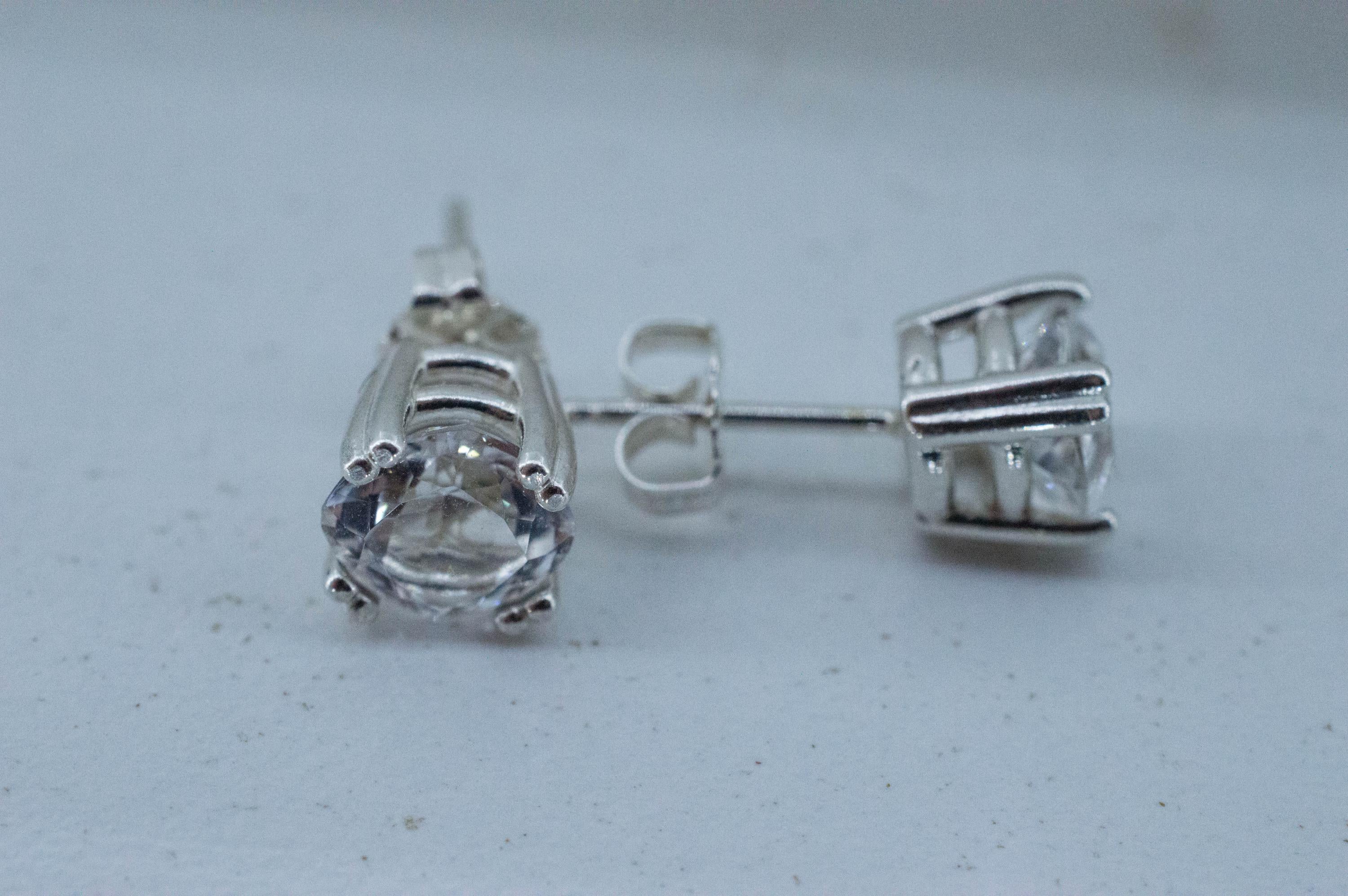 Quartz Earrings, Natural Untreated Tanzania Mondo Quartz; 2.410cts