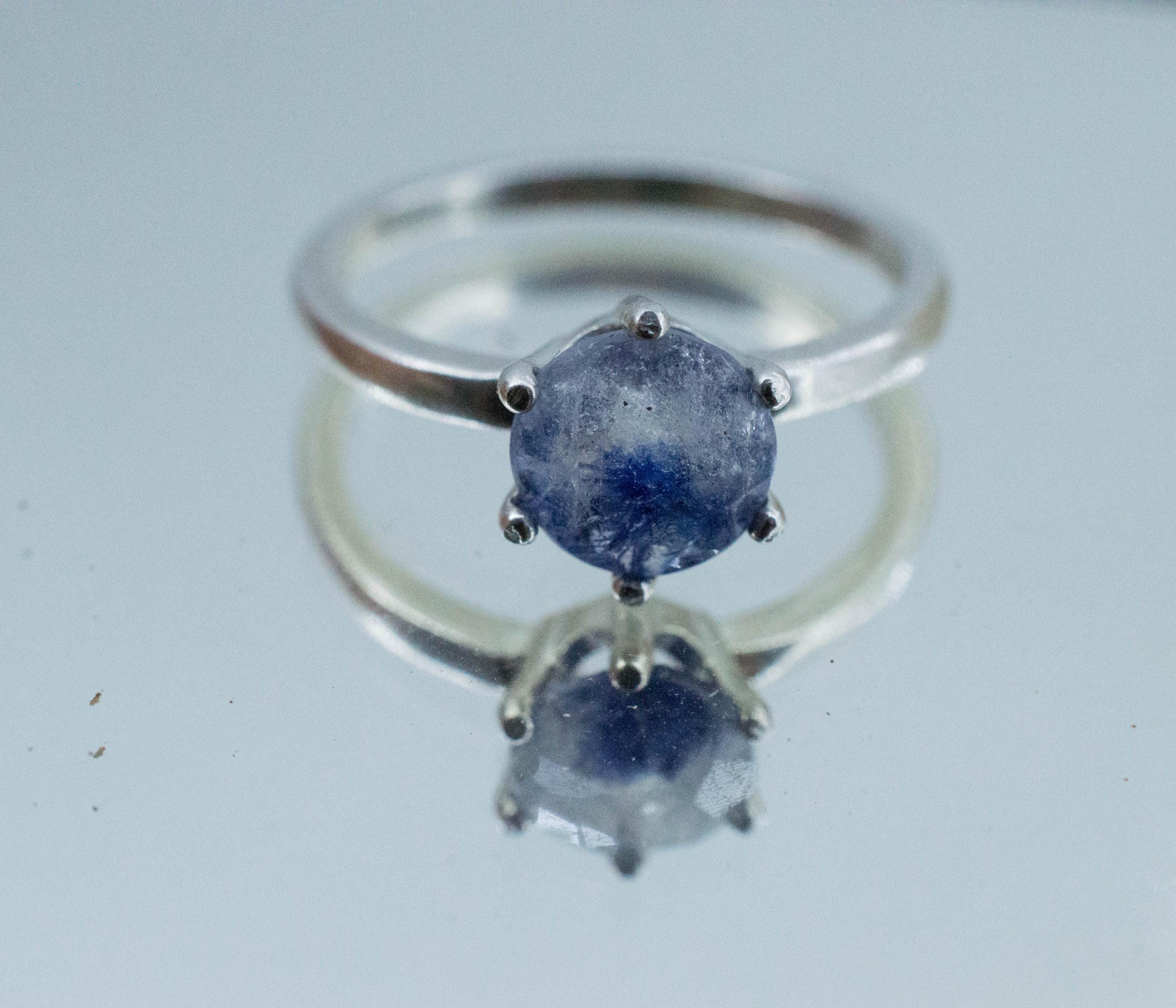 Dumortierite Quartz Ring; Natural Untreated Brazil Dumortierite; 1.425cts