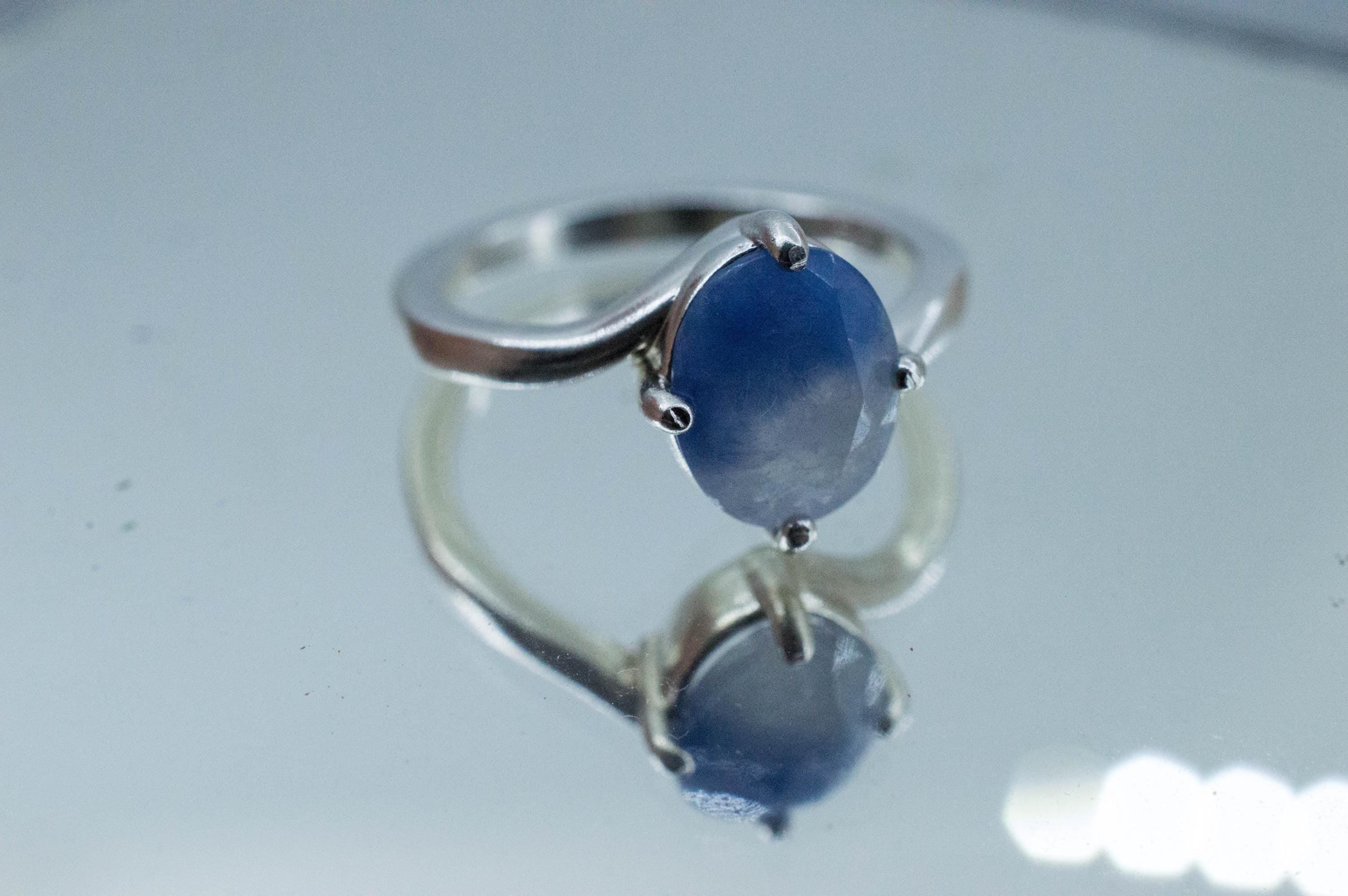 Dumortierite Quartz Ring; Natural Untreated Brazil Dumortierite; 2.120cts