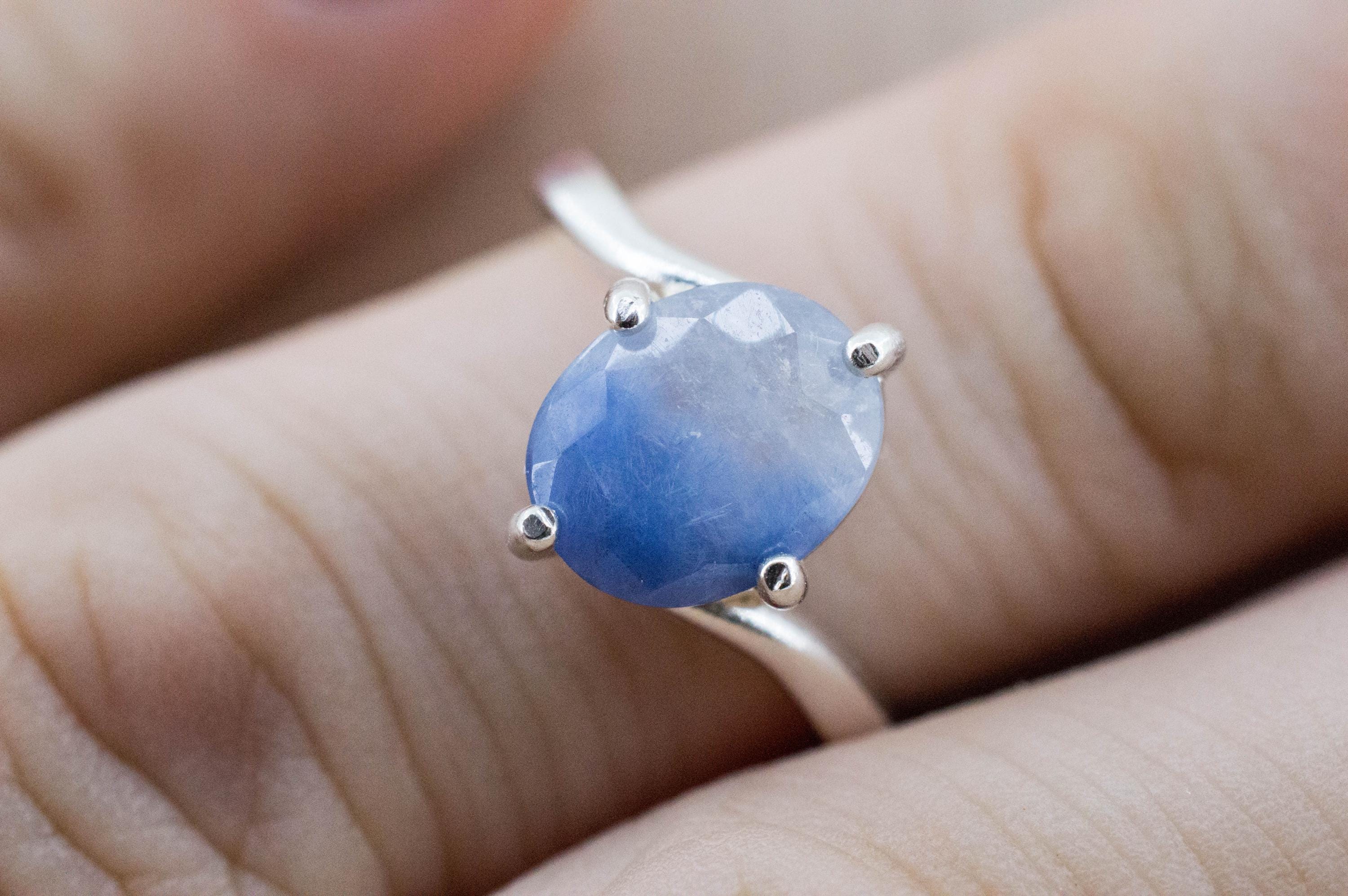 Dumortierite Quartz Ring; Natural Untreated Brazil Dumortierite; 2.120cts