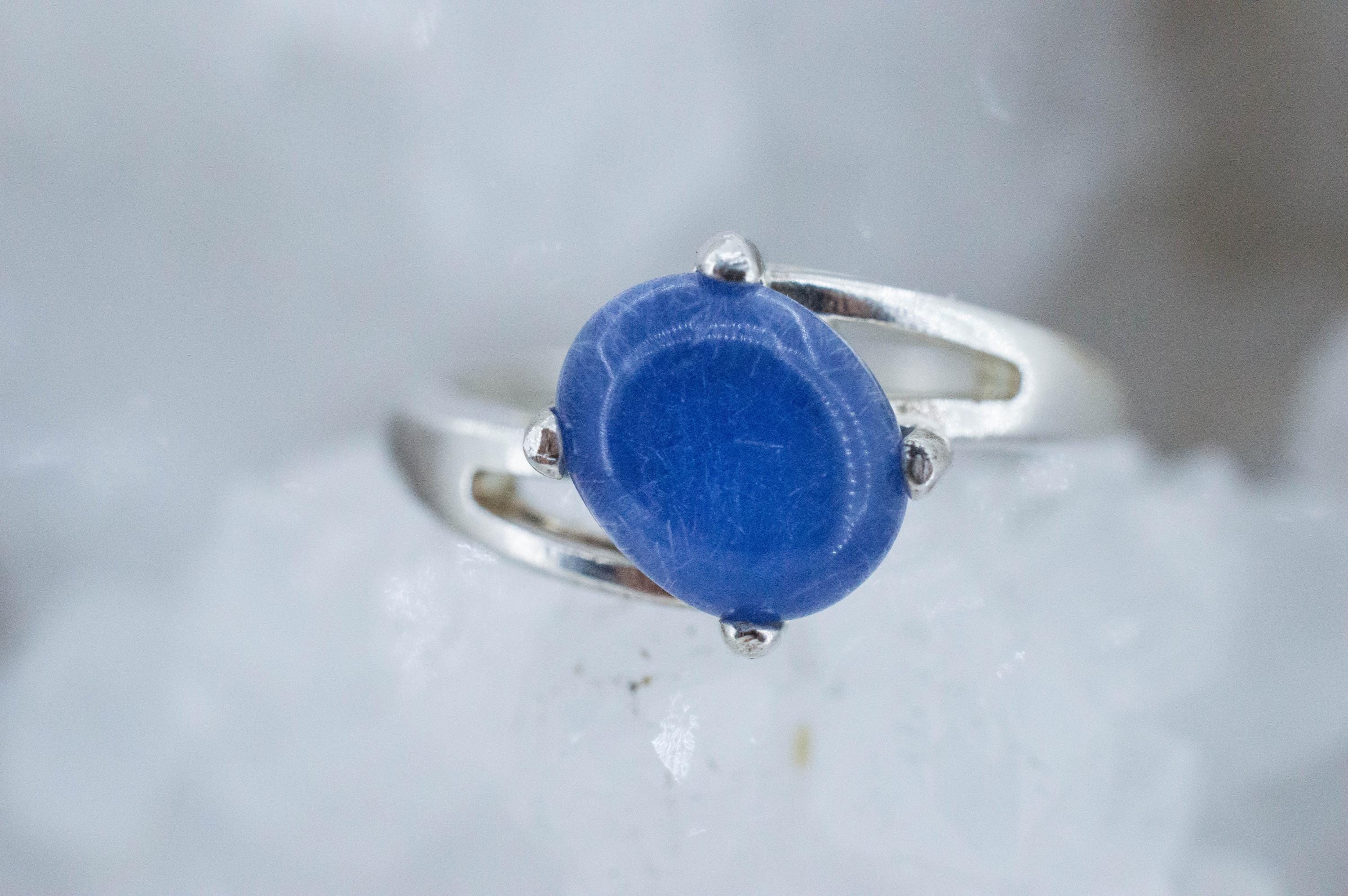 Dumortierite Quartz Ring; Natural Untreated Brazil Dumortierite; 2.520cts