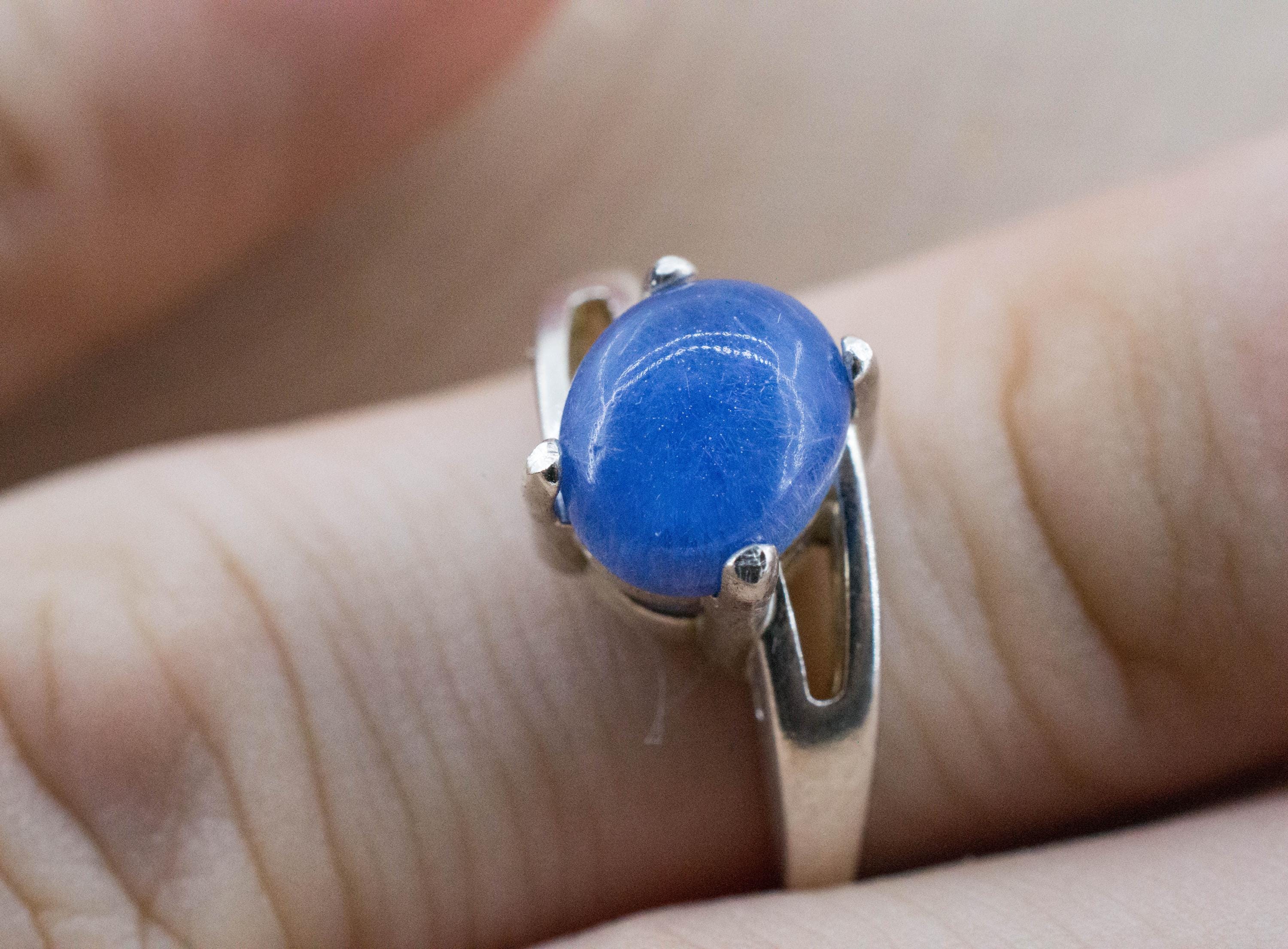 Dumortierite Quartz Ring; Natural Untreated Brazil Dumortierite; 2.520cts