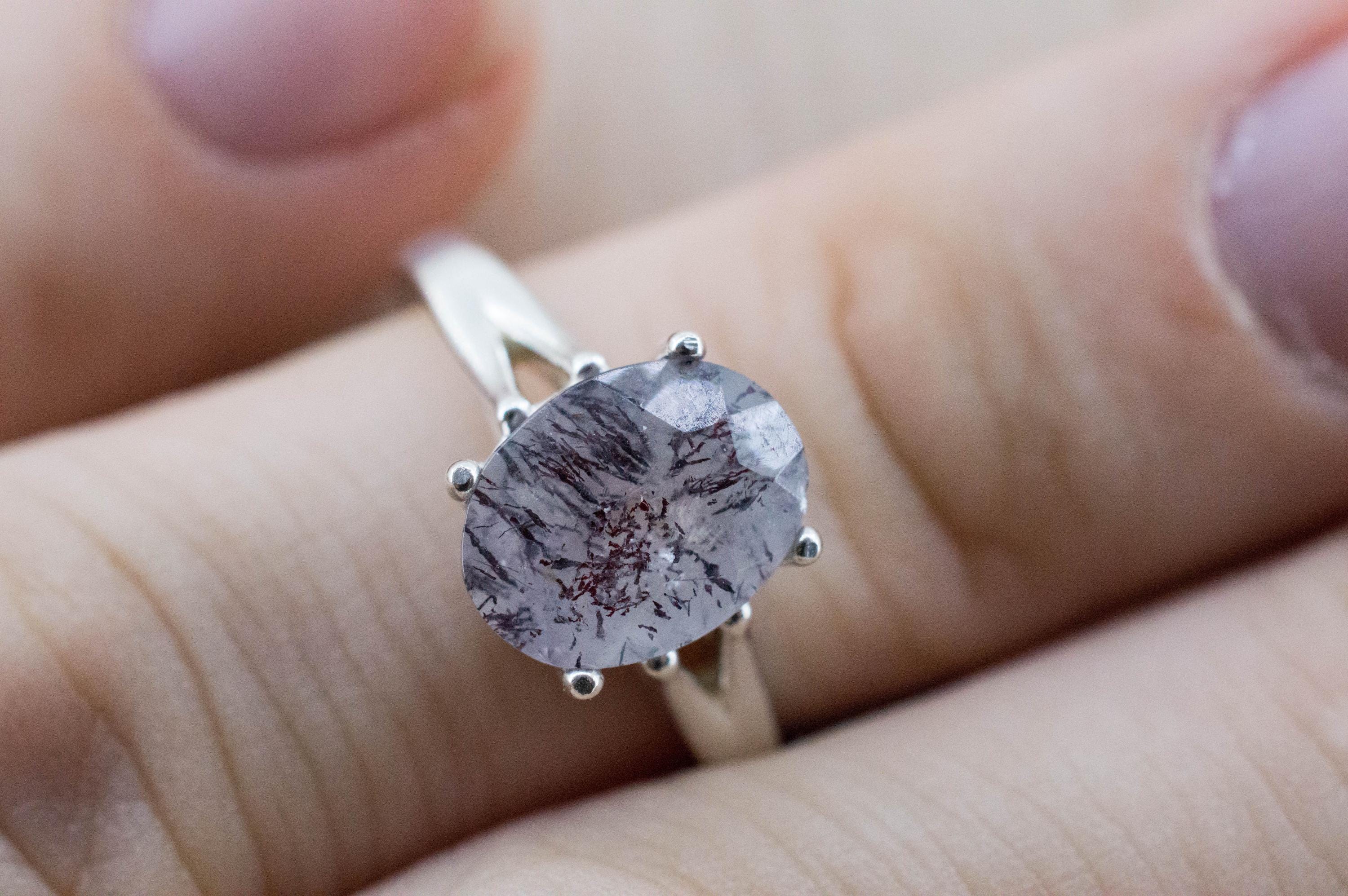 Lepidocrocite Quartz Ring; Natural Untreated Brazil Included Quartz; 2.740cts