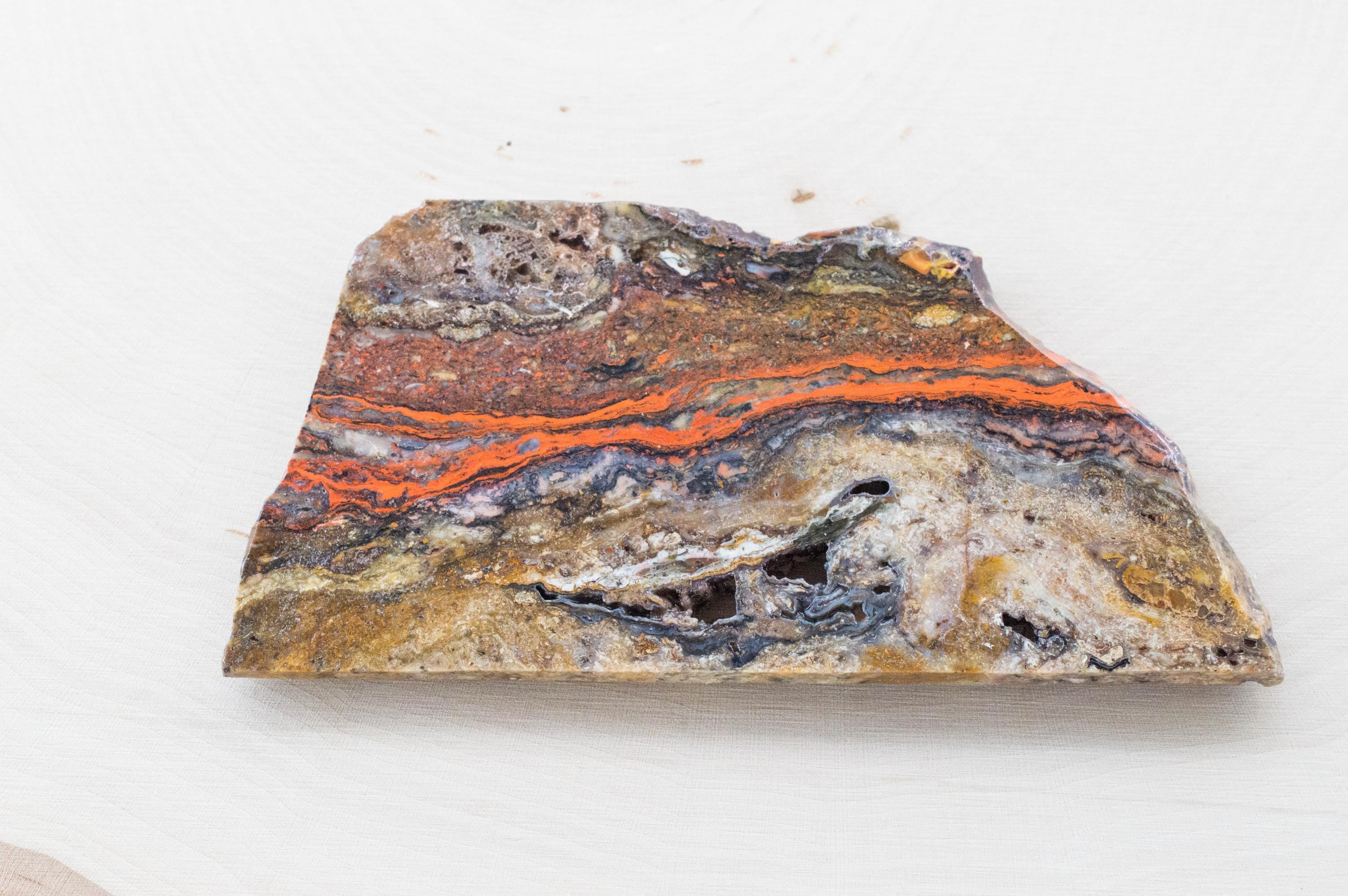 Myrickite Slab; Natural Untreated California Cinnabar