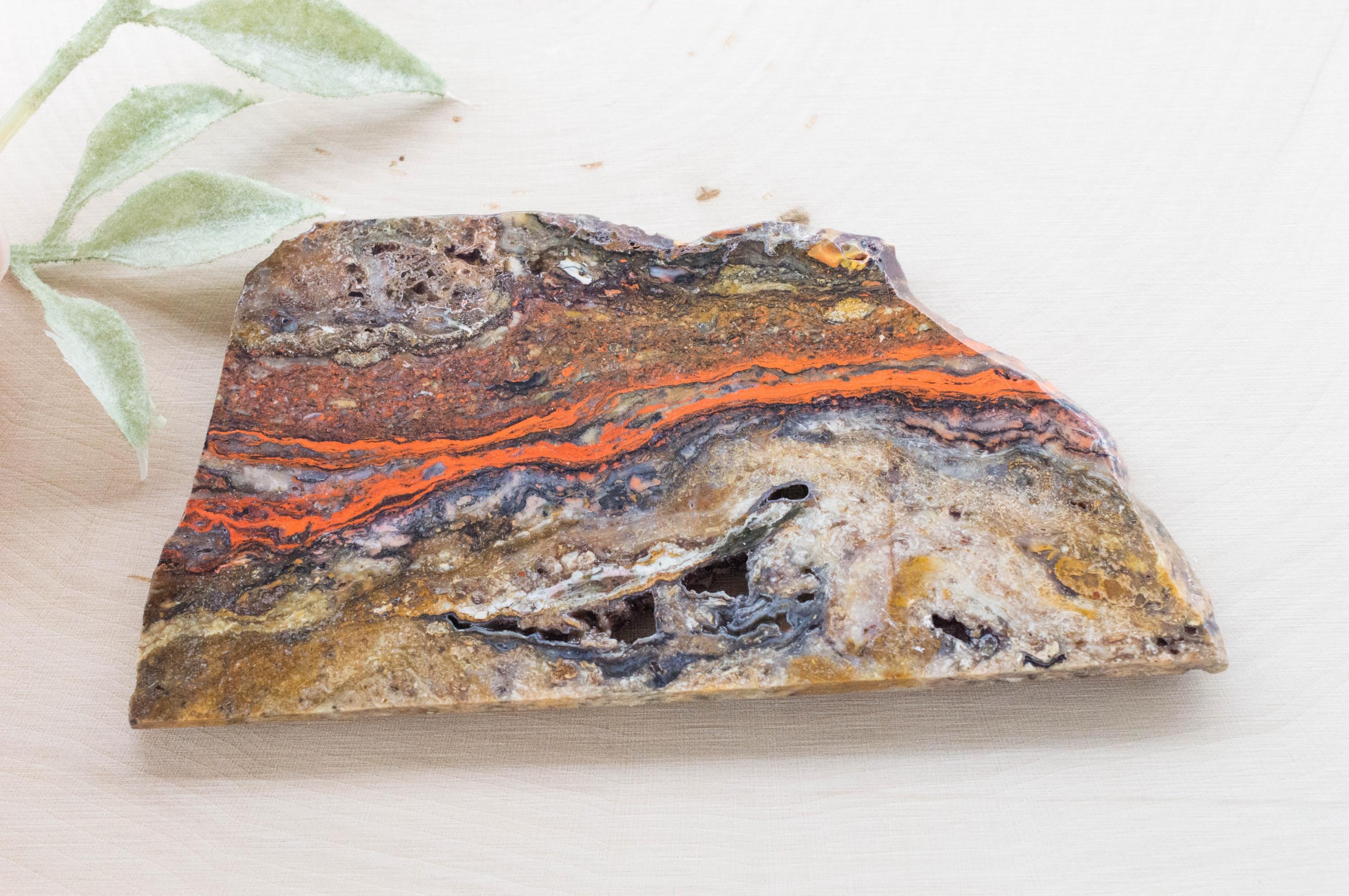 Myrickite Slab; Natural Untreated California Cinnabar