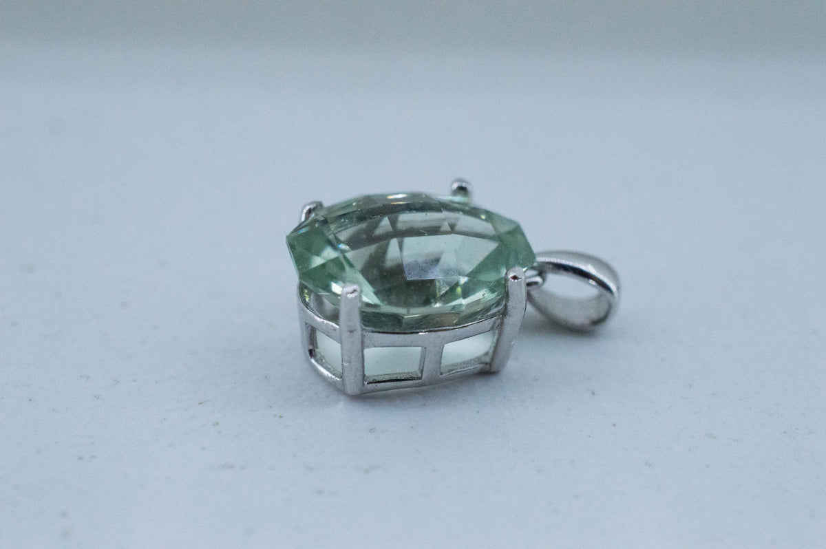 Prasiolite Pendant; Natural Brazil Green Amethyst; 2.685cts