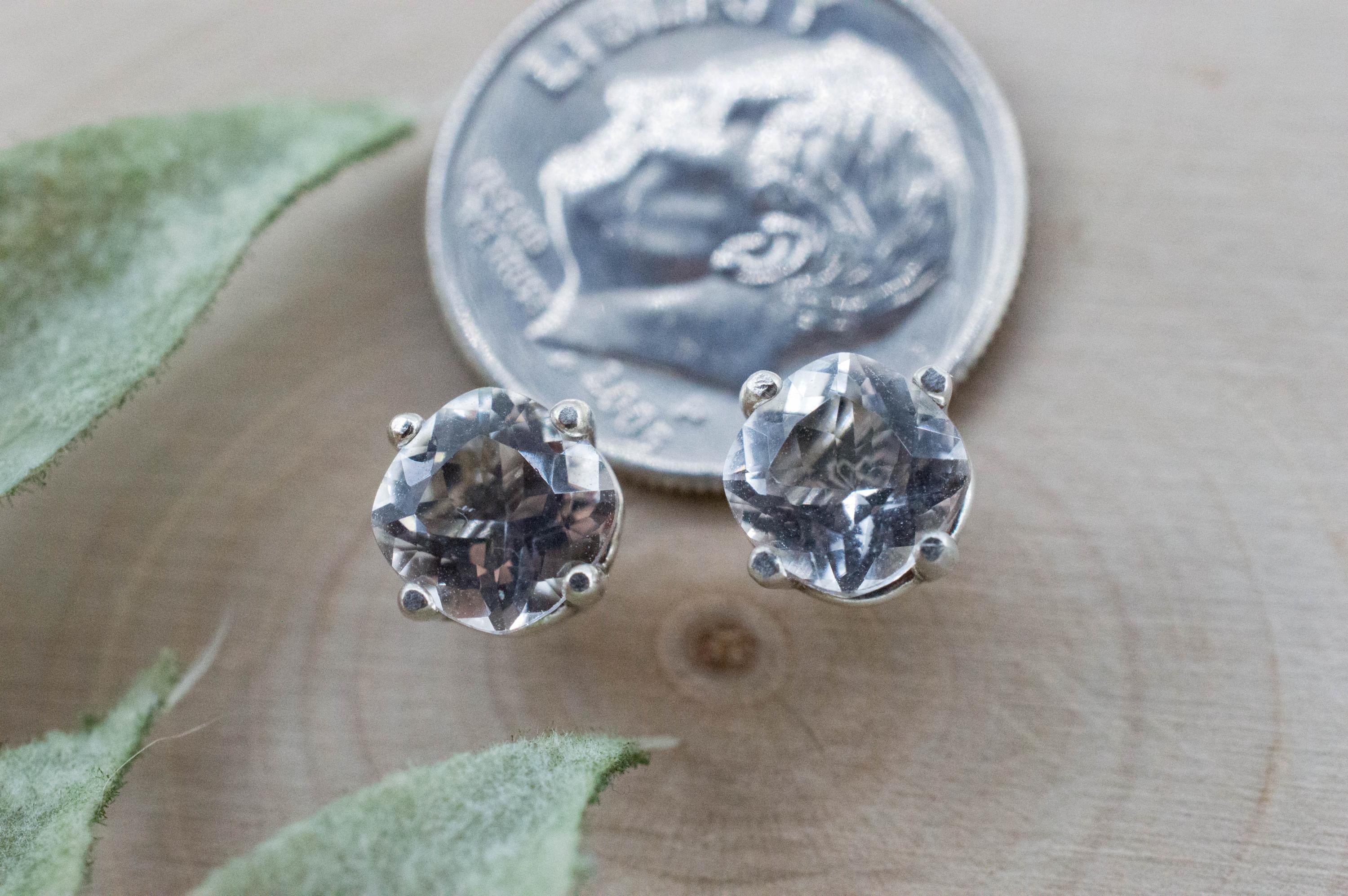 Quartz Earrings, Natural Untreated Tanzania Mondo Quartz; 1.630cts