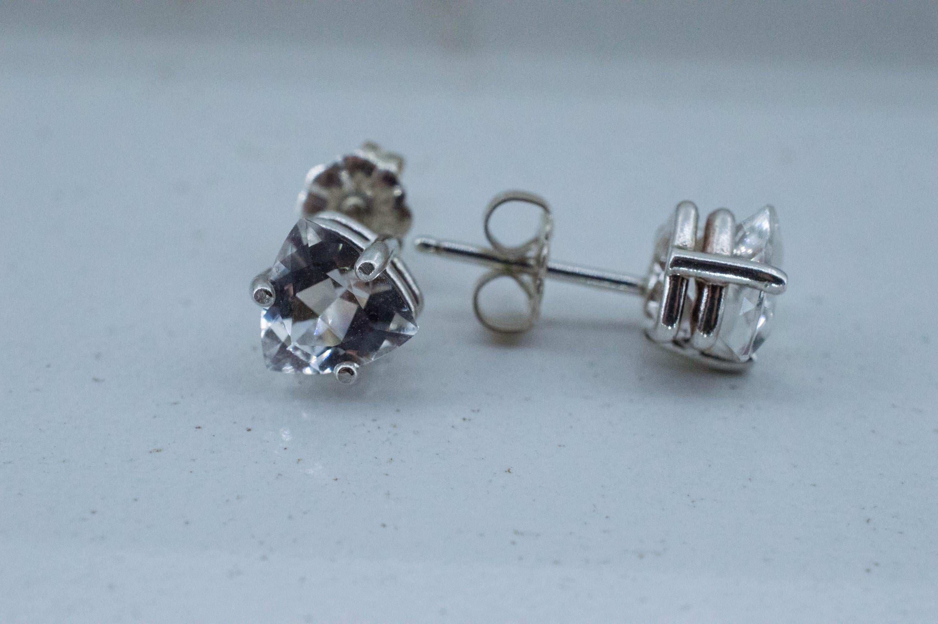 Quartz Earrings, Natural Untreated Tanzania Mondo Quartz; 1.710cts
