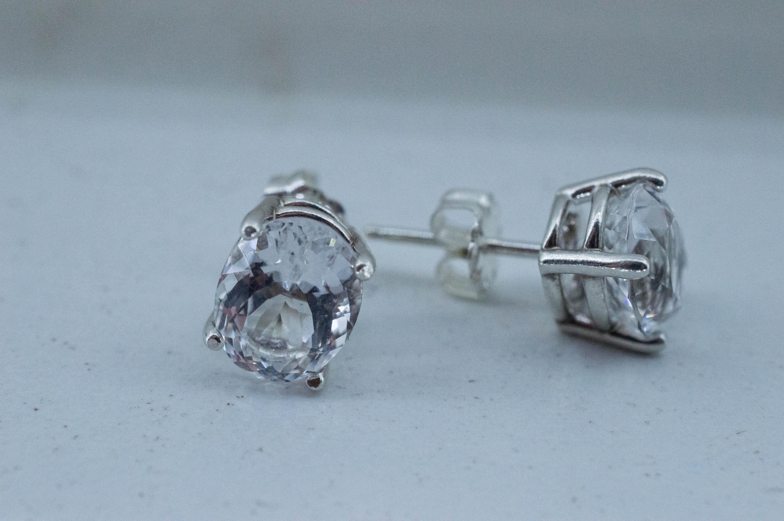 Quartz Earrings, Natural Untreated Tanzania Mondo Quartz; 3.685cts