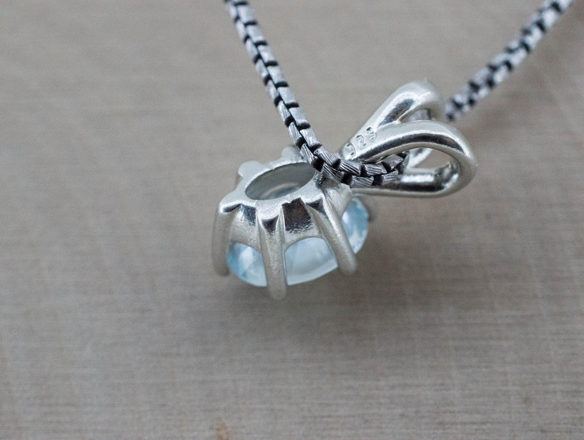 Aquamarine Pendant; Natural Untreated Brazil Aquamarine; 1.440cts