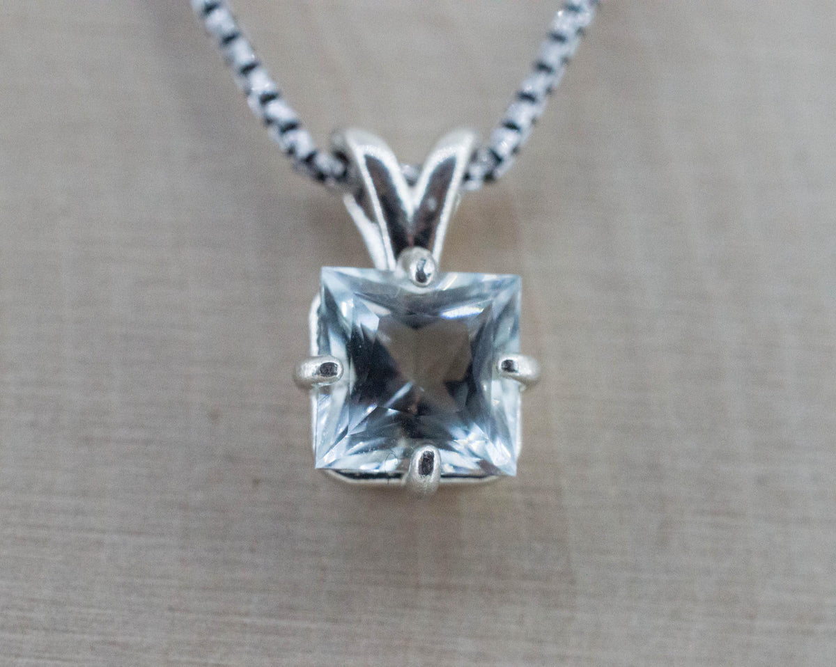 Aquamarine Pendant; Natural Untreated Brazil Aquamarine; 1.810cts