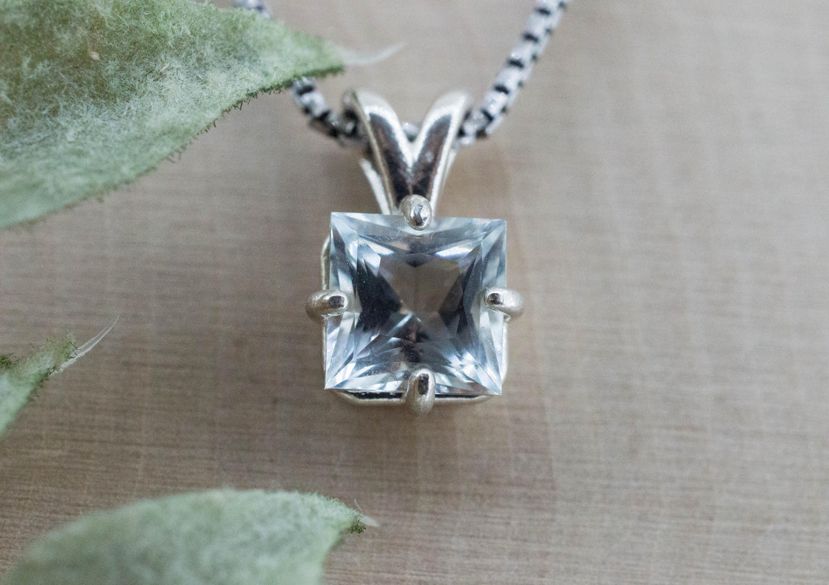 Aquamarine Pendant; Natural Untreated Brazil Aquamarine; 1.810cts