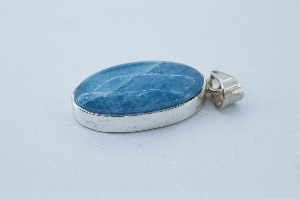 Aquamarine Pendant; Natural Untreated Brazil Aquamarine; 8.645cts