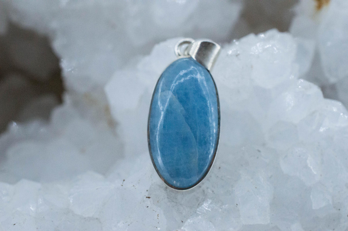 Aquamarine Pendant; Natural Untreated Brazil Aquamarine; 8.645cts