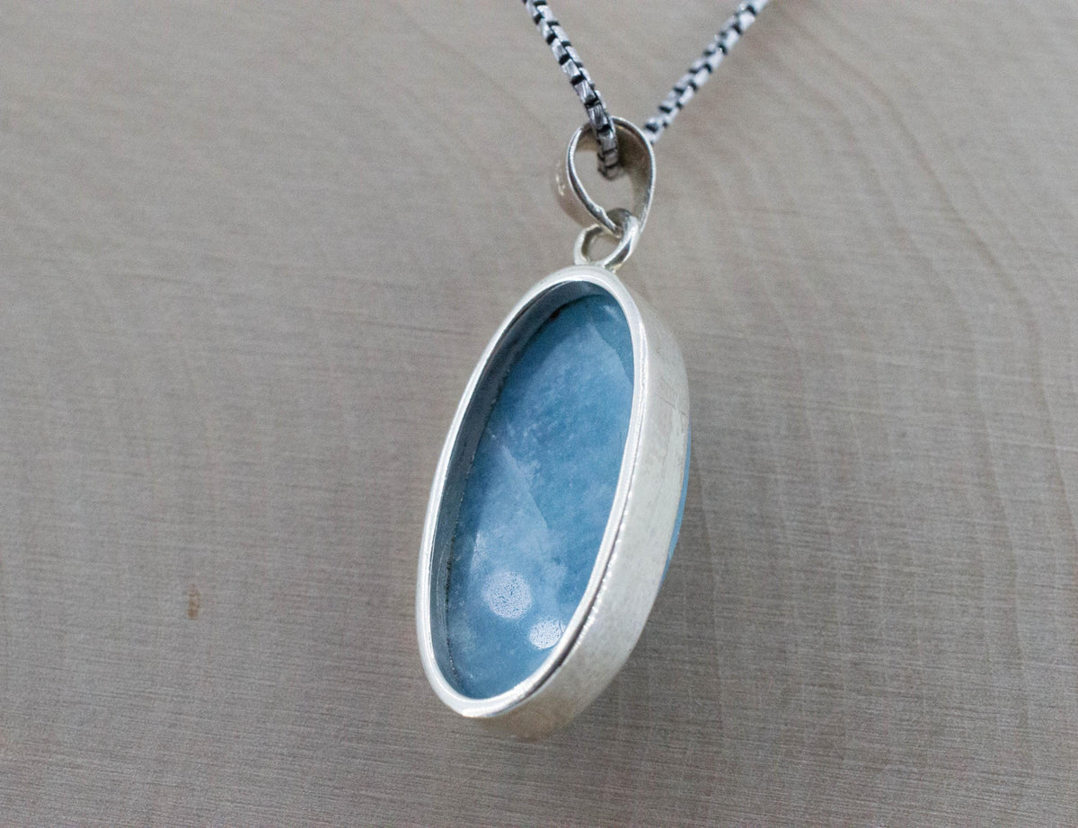 Aquamarine Pendant; Natural Untreated Brazil Aquamarine; 12.990cts
