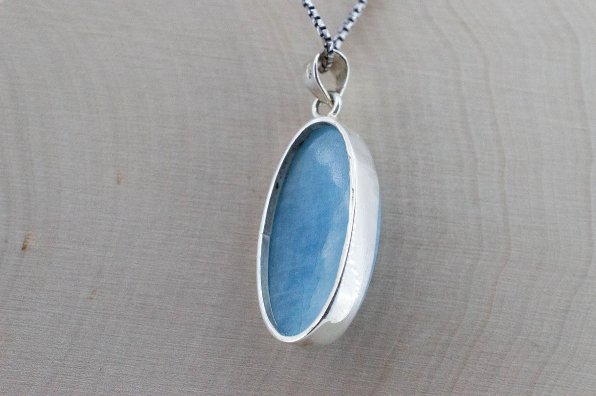 Aquamarine Pendant; Natural Untreated Brazil Aquamarine; 16.265cts
