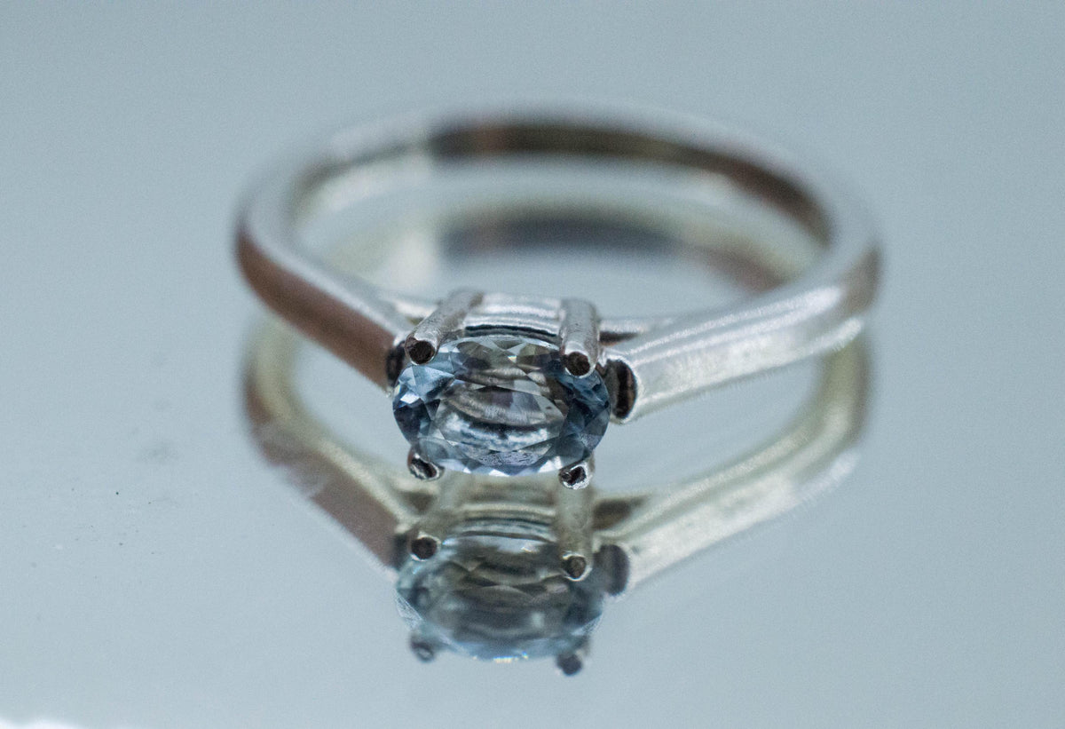 Aquamarine Ring, Natural Untreated Brazil Aquamarine; 0.440cts