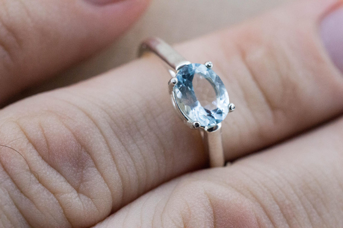 Aquamarine Ring, Natural Untreated Mozambique Aquamarine; 1.185cts