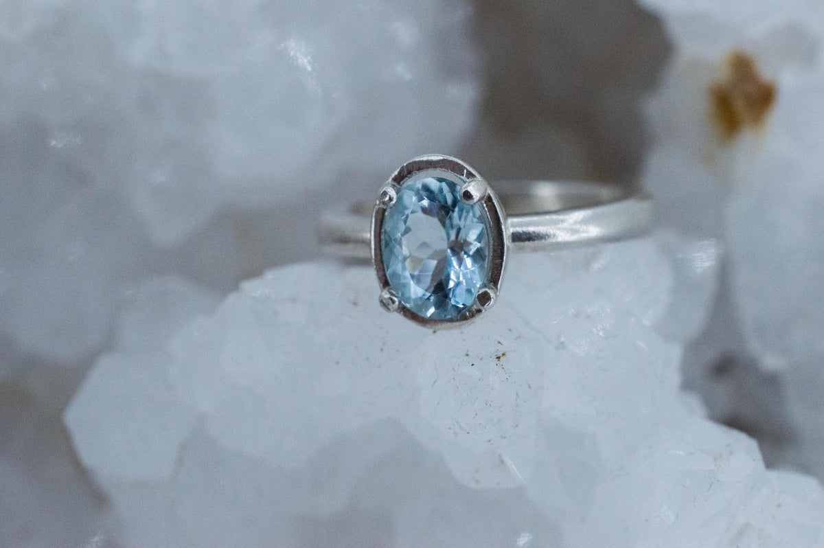 Aquamarine Ring, Natural Untreated Mozambique Aquamarine; 1.215cts