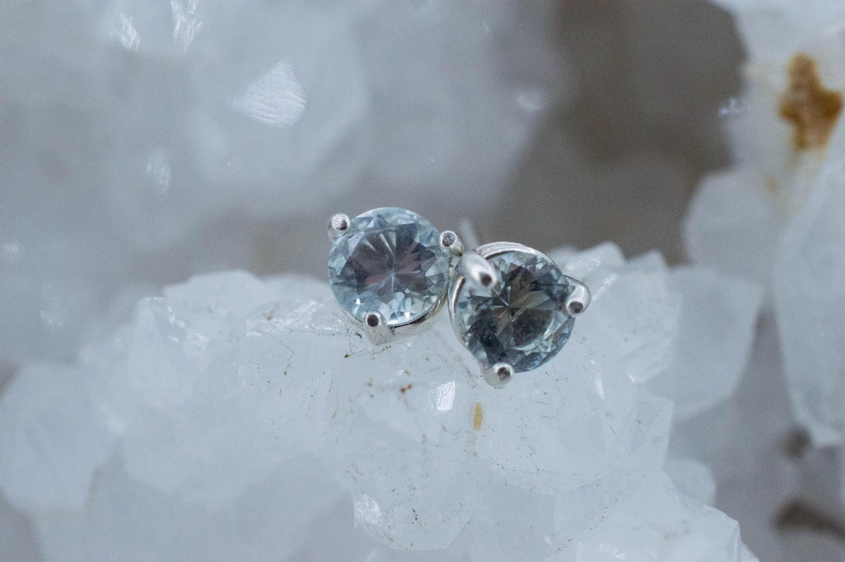 Aquamarine Earrings; Natural Untreated Brazil Aquamarine; 1.350cts