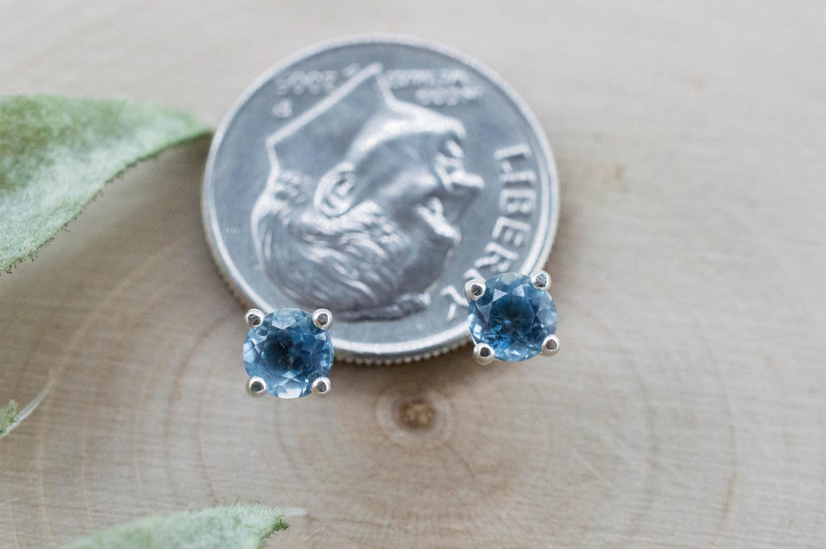 Aquamarine Earrings; Natural Untreated Nigeria Aquamarine; 0.510cts