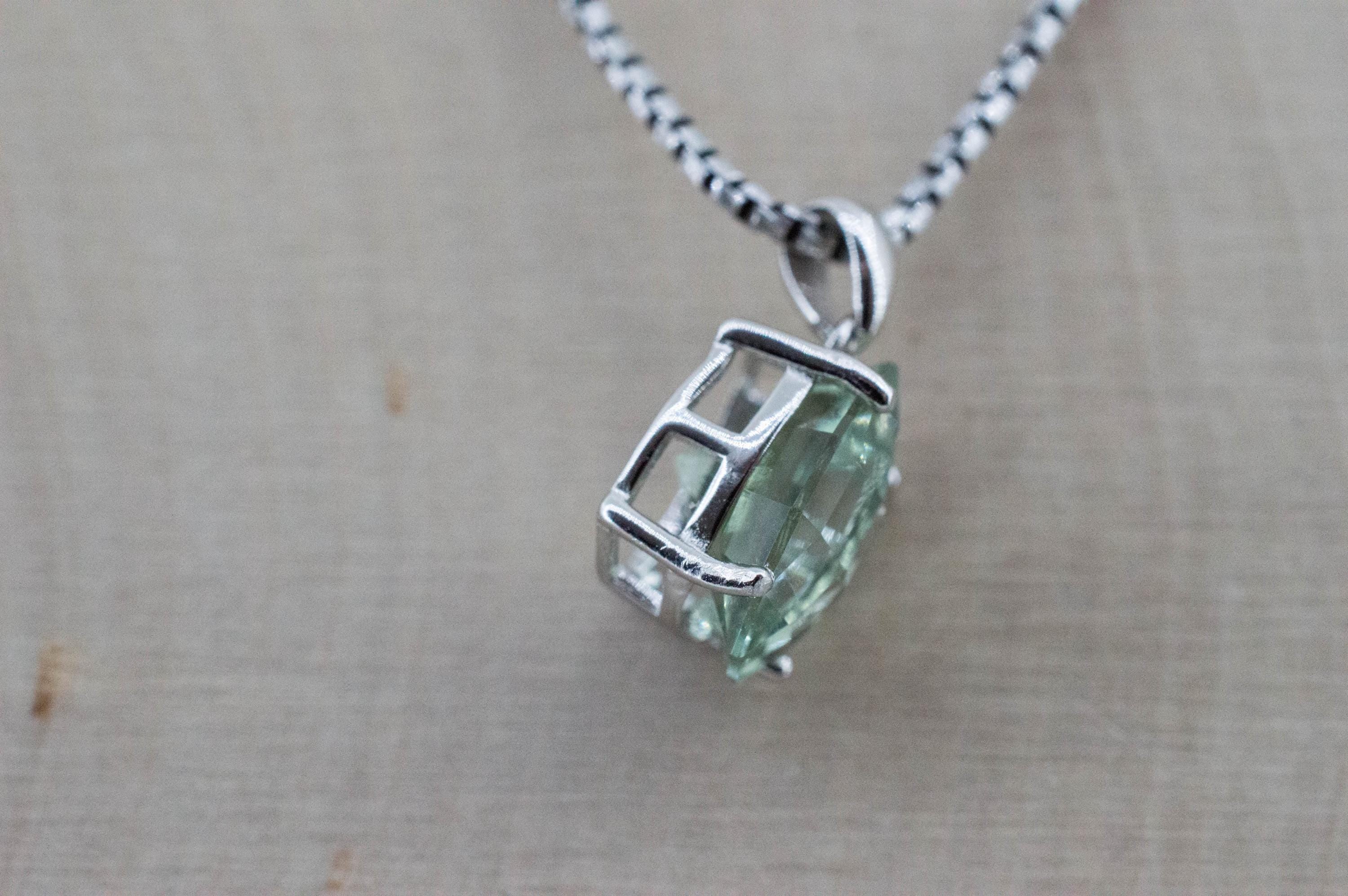Prasiolite Pendant; Natural Brazil Green Amethyst; 2.685cts