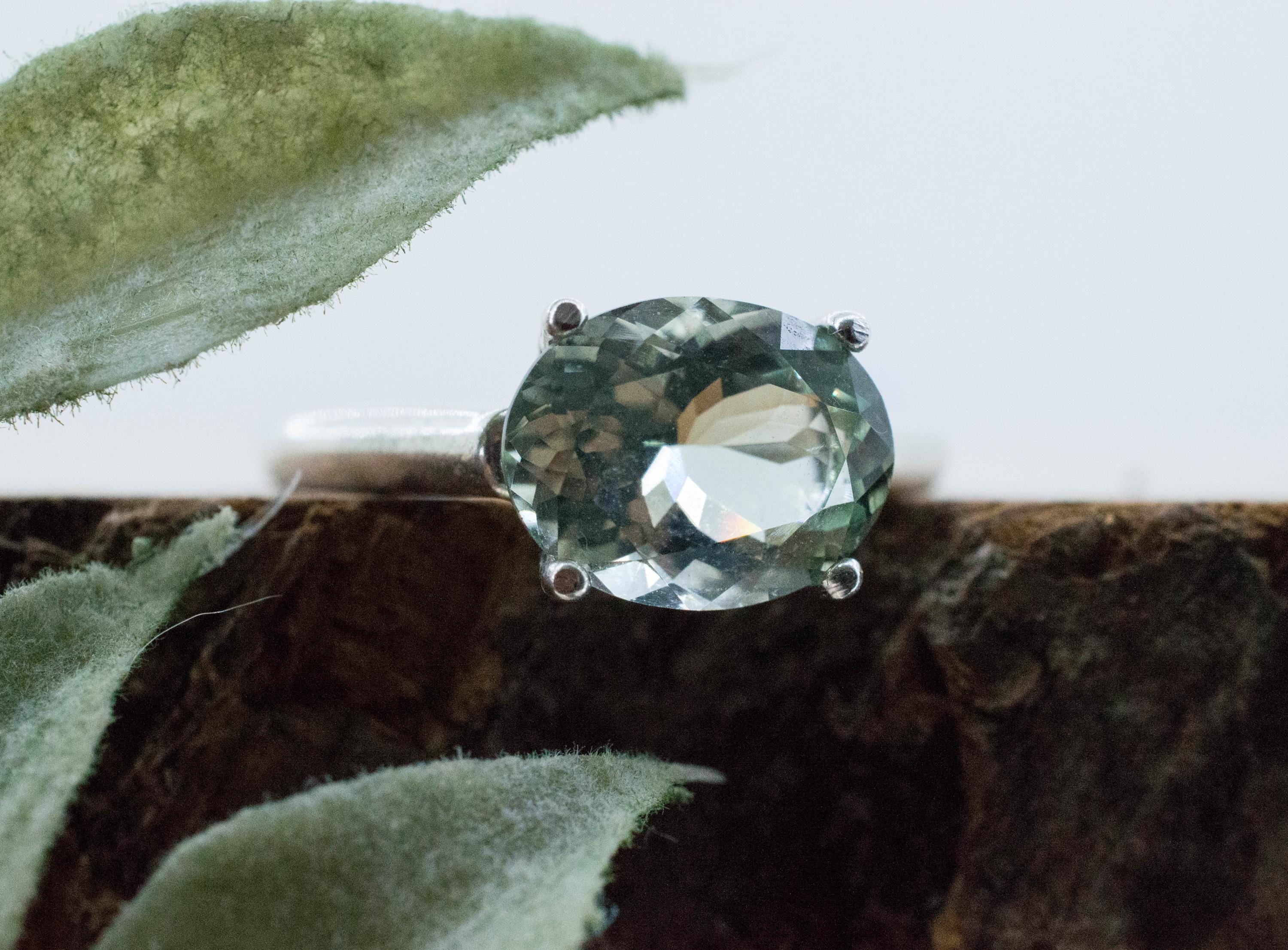 Prasiolite Ring, Natural Brazil Green Amethyst; 2.595cts