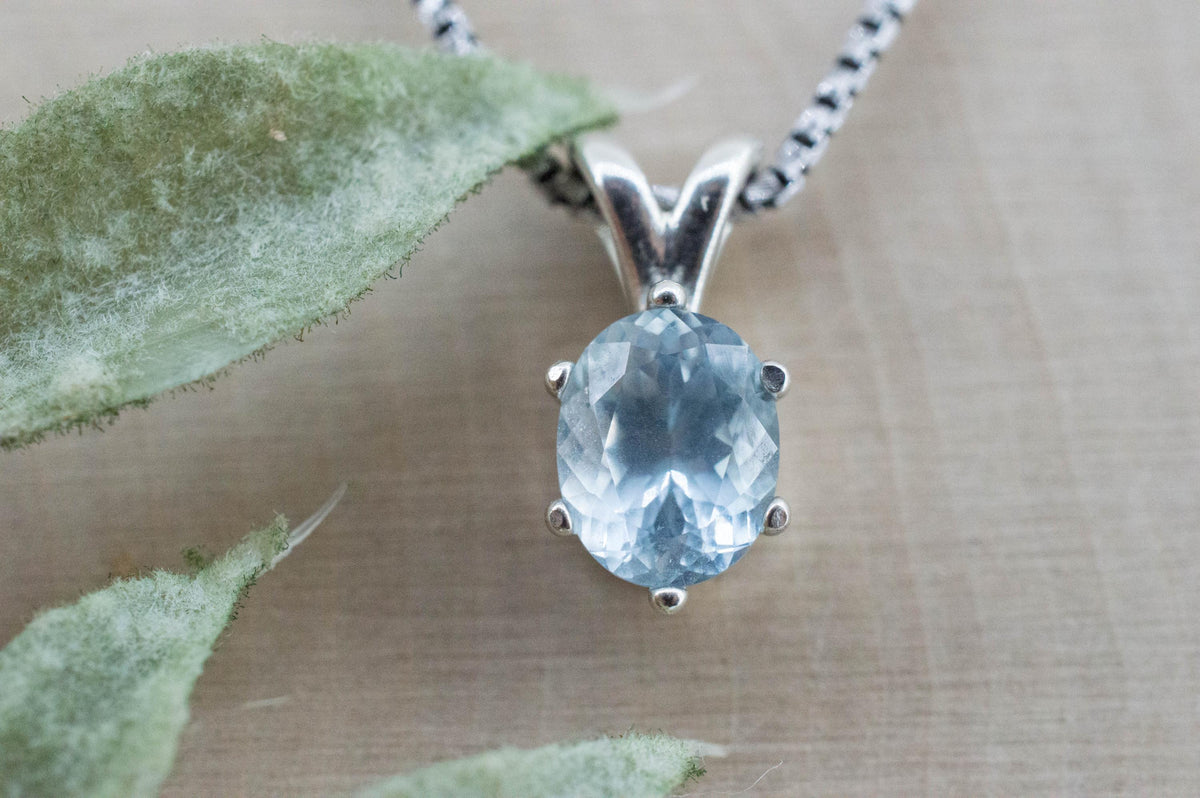 Aquamarine Pendant; Natural Untreated Brazil Aquamarine; 1.440cts