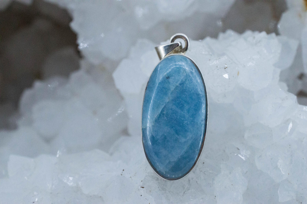 Aquamarine Pendant; Natural Untreated Brazil Aquamarine; 12.990cts