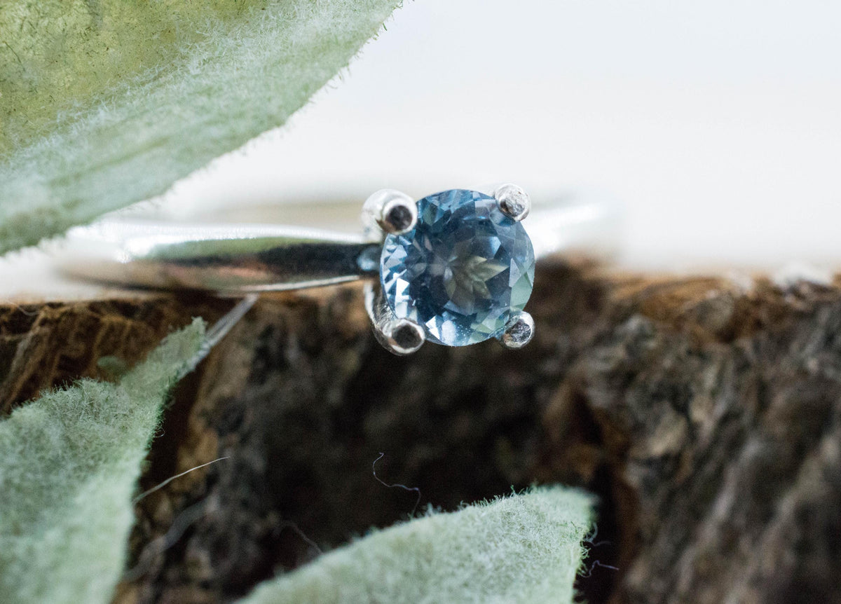 Aquamarine Ring, Natural Untreated Nigeria Aquamarine; 0.400cts