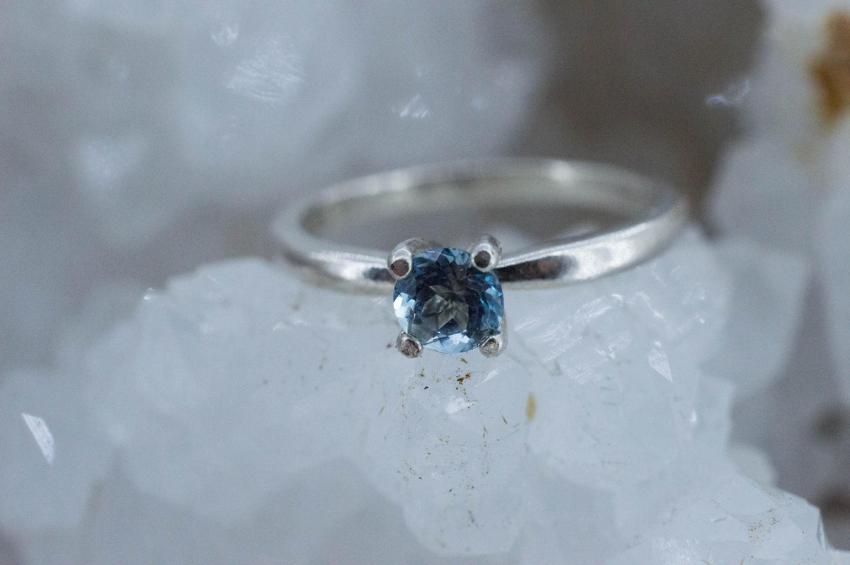 Aquamarine Ring, Natural Untreated Nigeria Aquamarine; 0.400cts