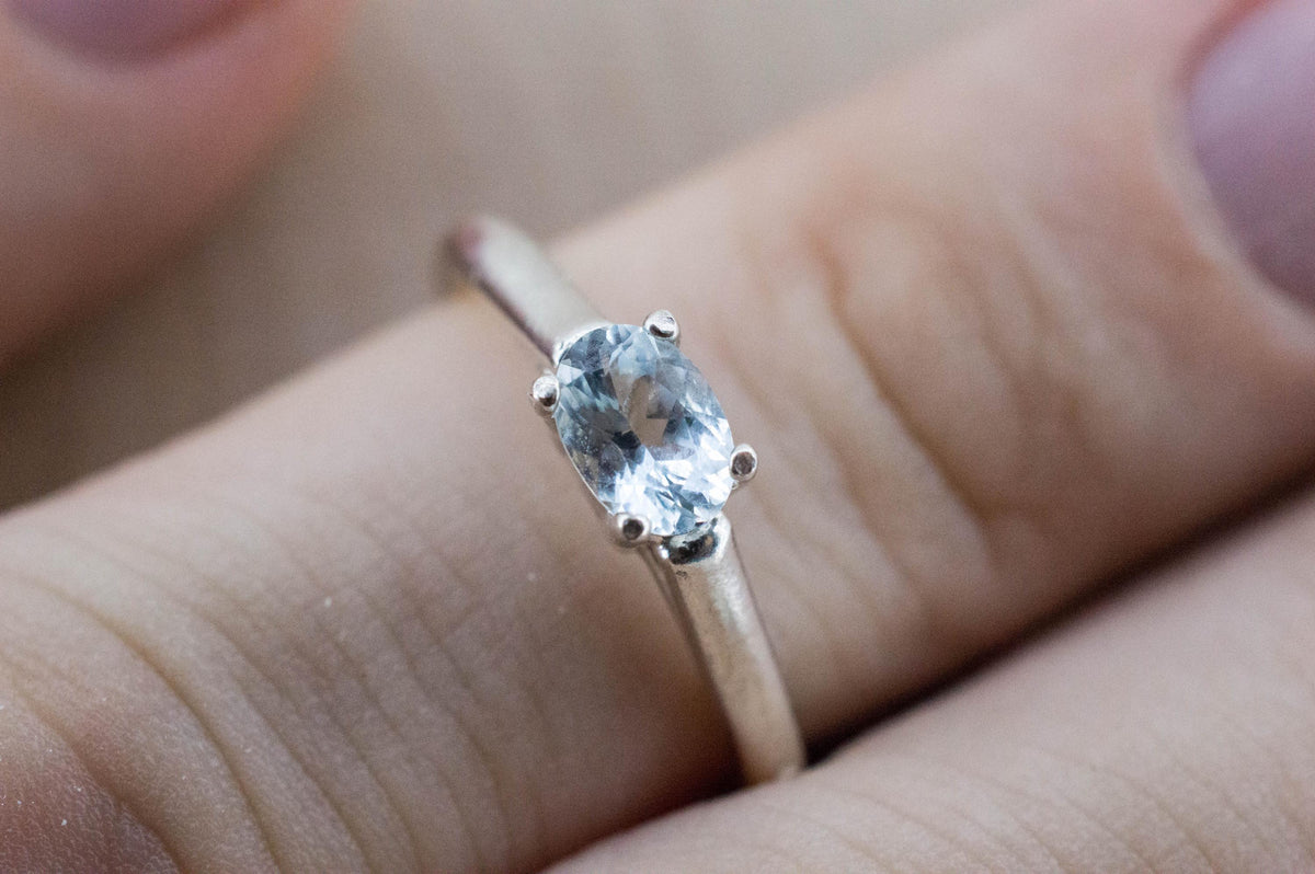 Aquamarine Ring, Natural Untreated Brazil Aquamarine; 0.440cts