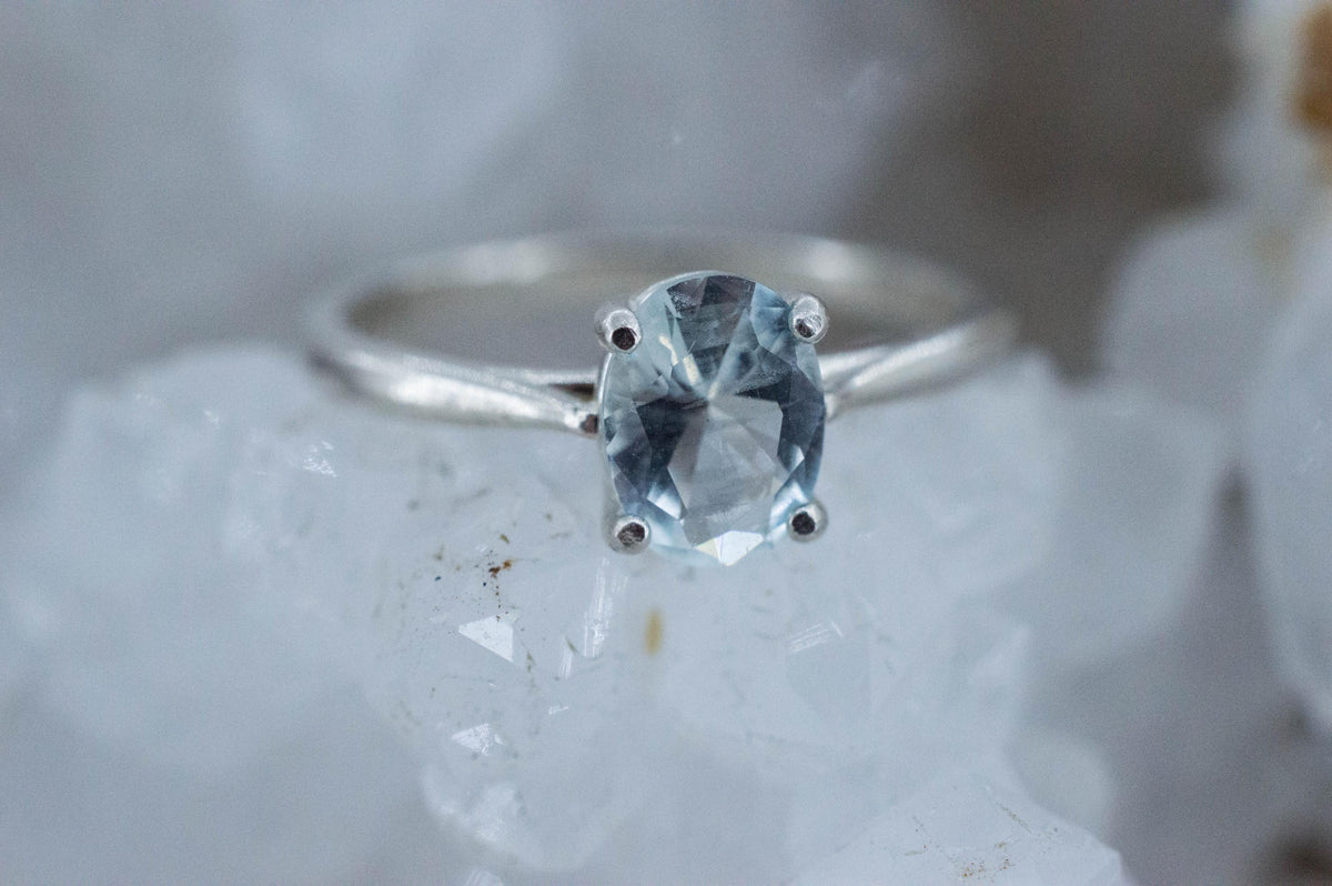 Aquamarine Ring, Natural Untreated Brazil Aquamarine; 0.825cts