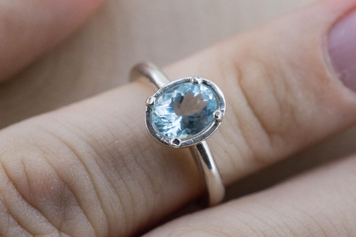 Aquamarine Ring, Natural Untreated Mozambique Aquamarine; 1.215cts