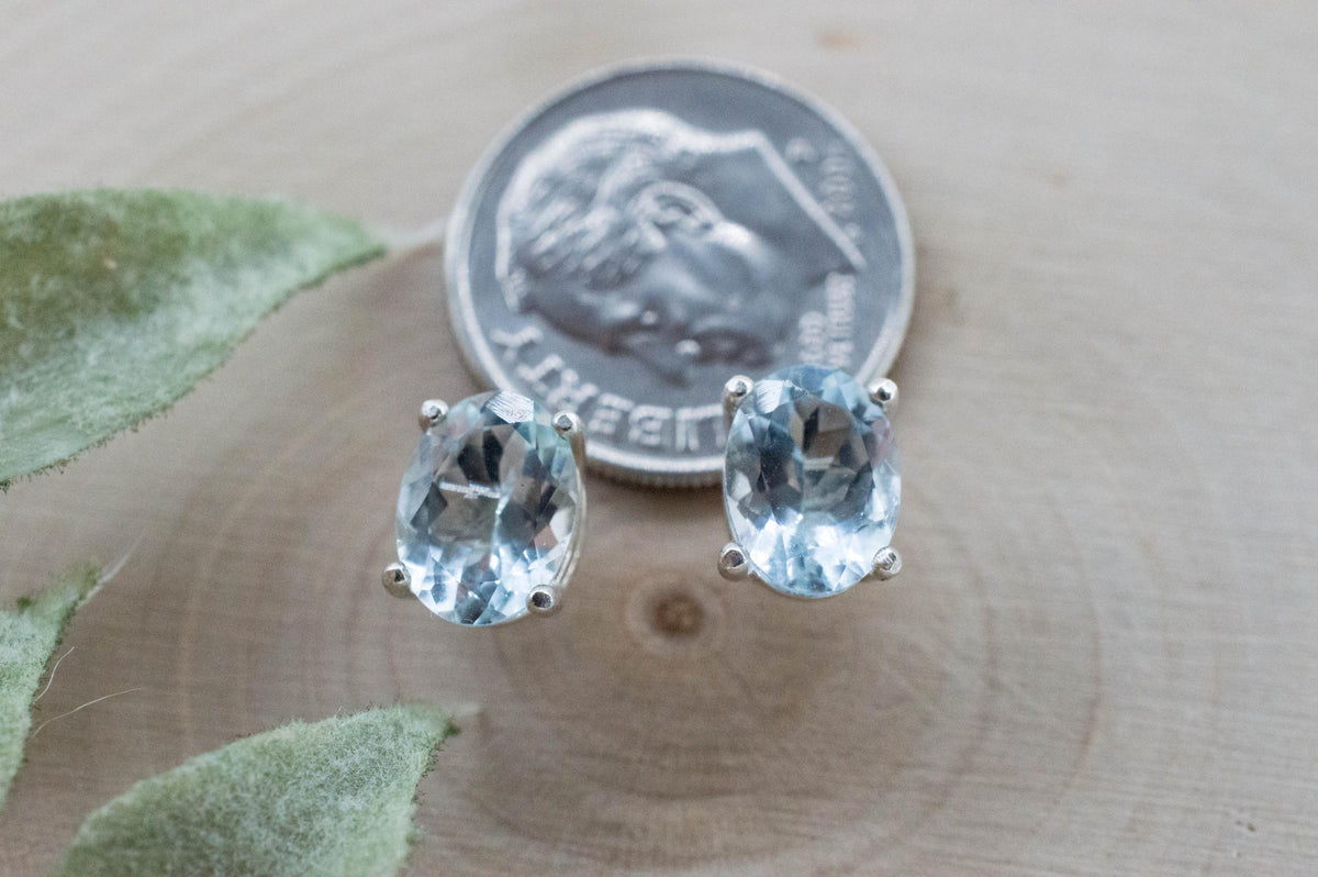 Aquamarine Earrings; Natural Untreated Mozambique Aquamarine; 2.530cts