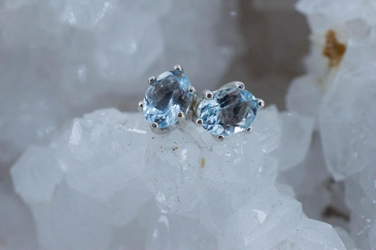 Aquamarine Earrings; Natural Untreated Mozambique Aquamarine; 2.065cts