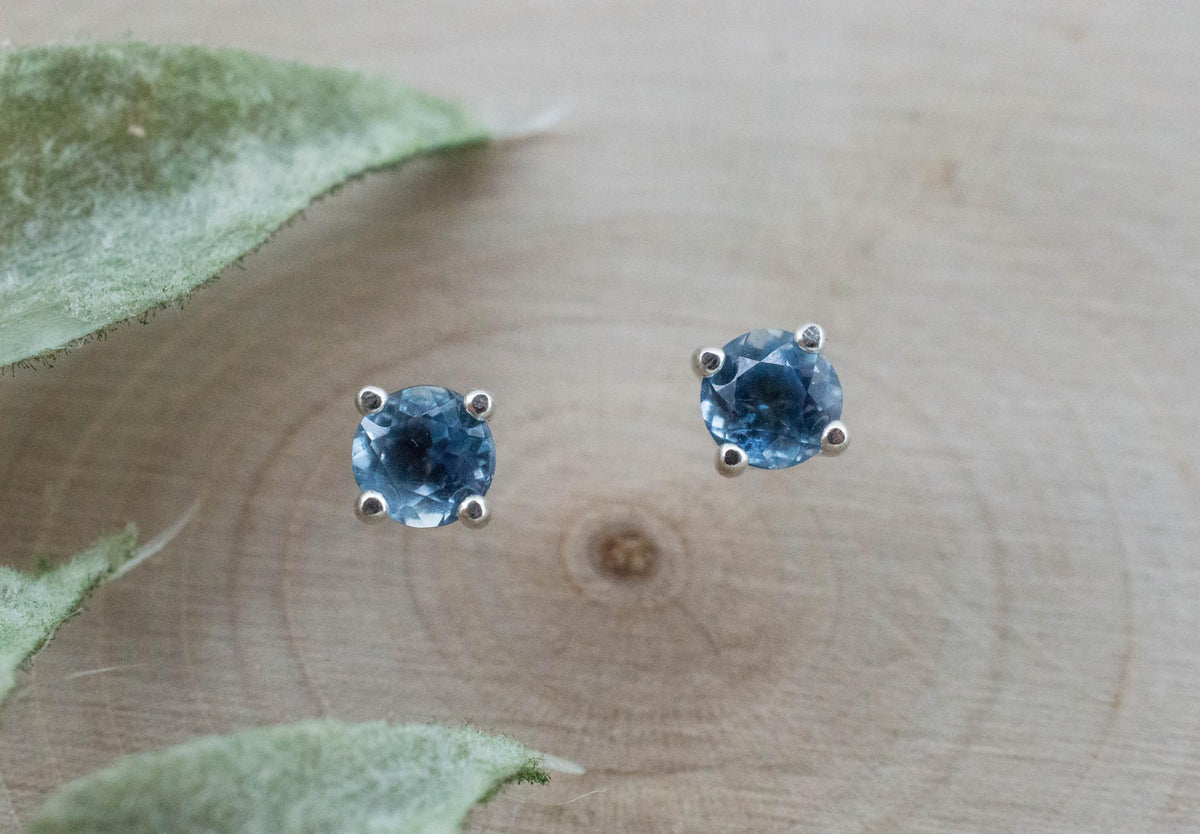 Aquamarine Earrings; Natural Untreated Nigeria Aquamarine; 0.510cts