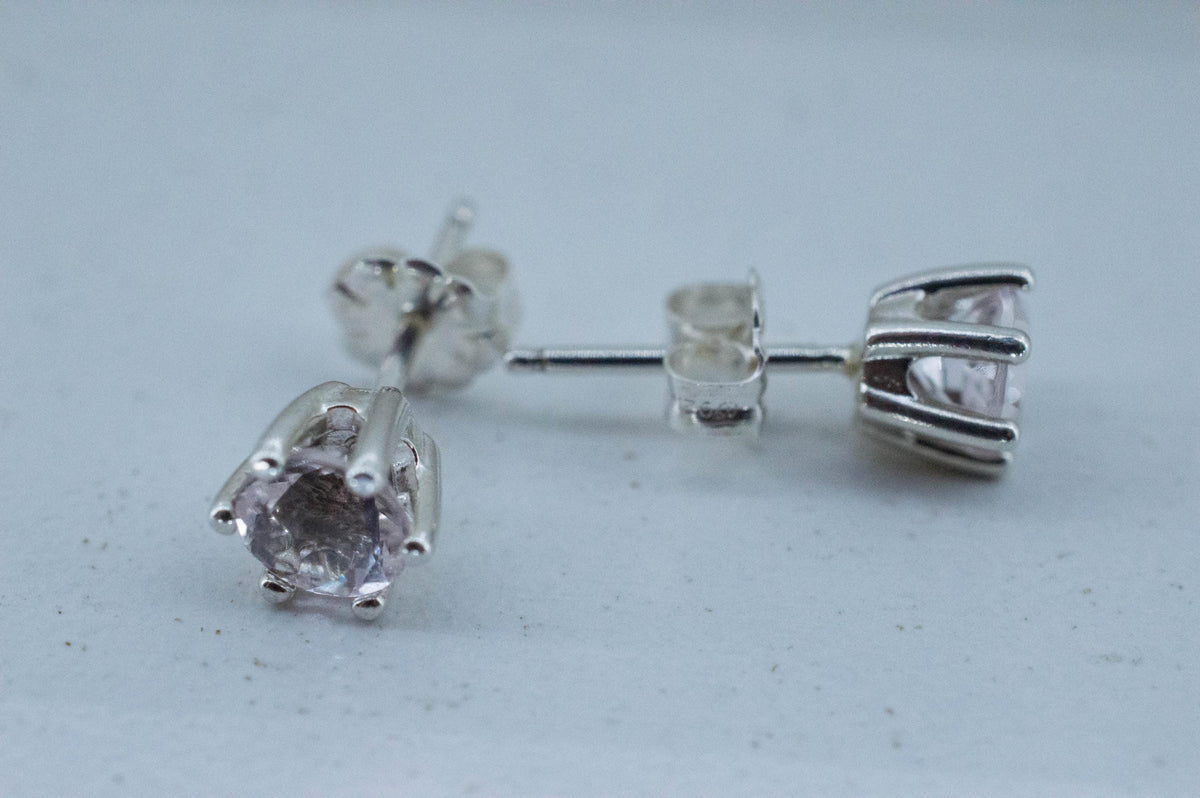 Morganite Earrings; Natural Untreated Brazil Pink Beryl; 1.100cts - Mark Oliver Gems