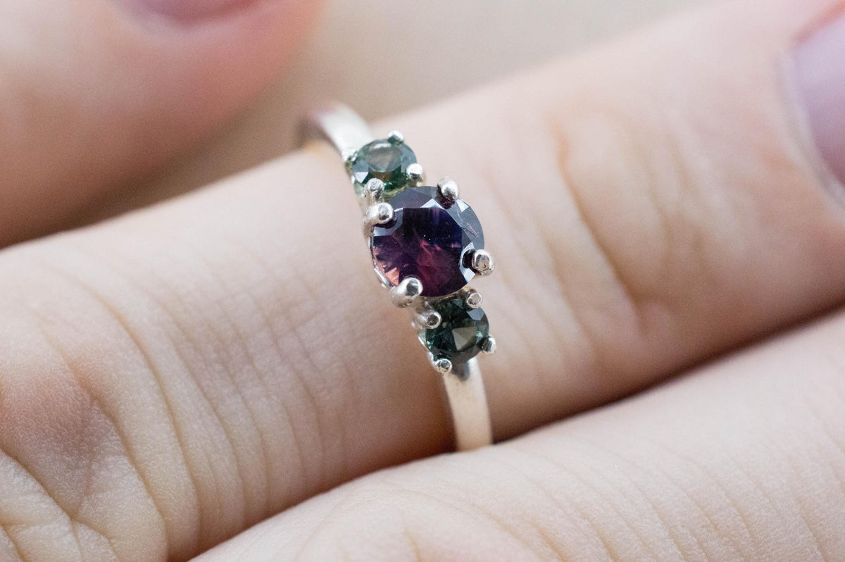 Winza Ruby Sapphire Ring; Natural Untreated Tanzania Ruby and Kenya Sapphires
